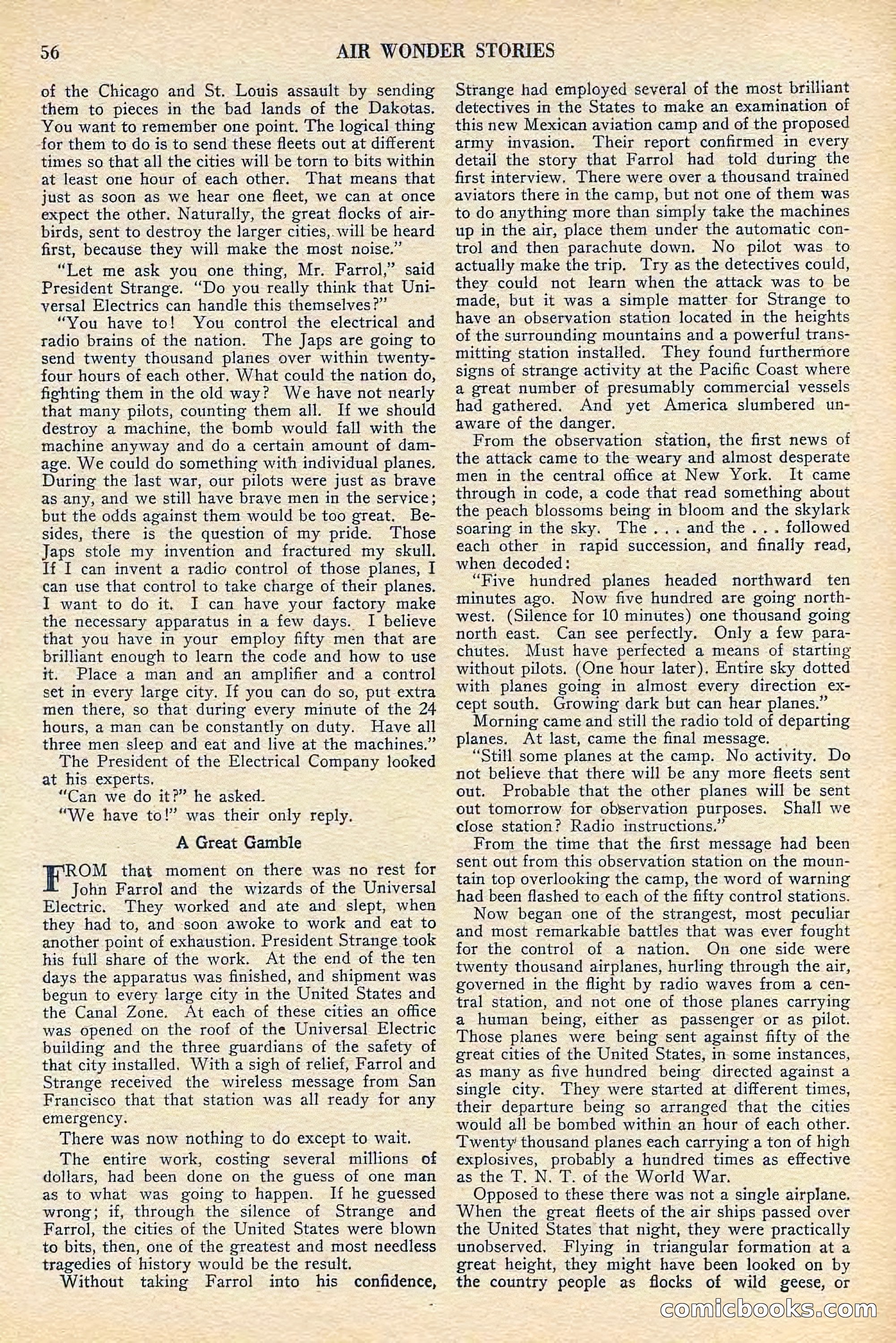 Air Wonder Stories, July 1929 — page 58 of 100