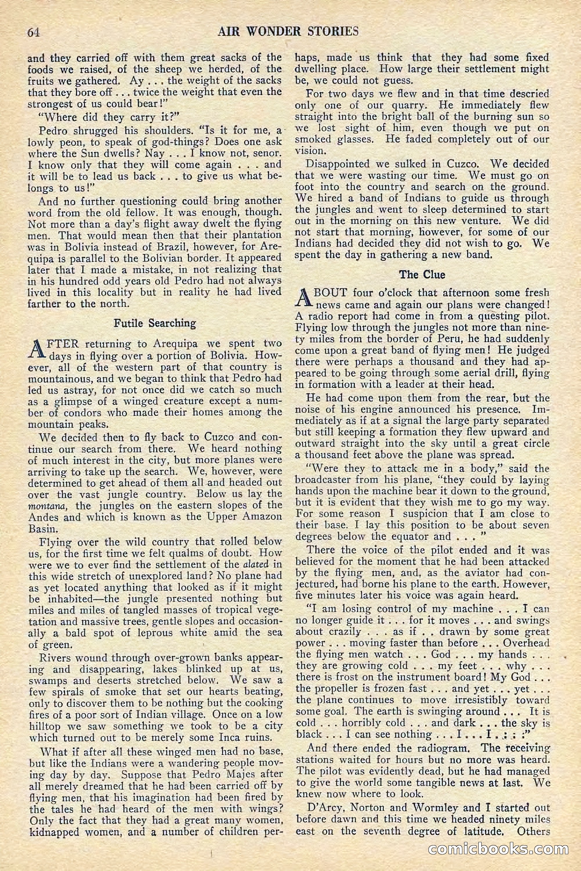 Air Wonder Stories, July 1929 — page 66 of 100