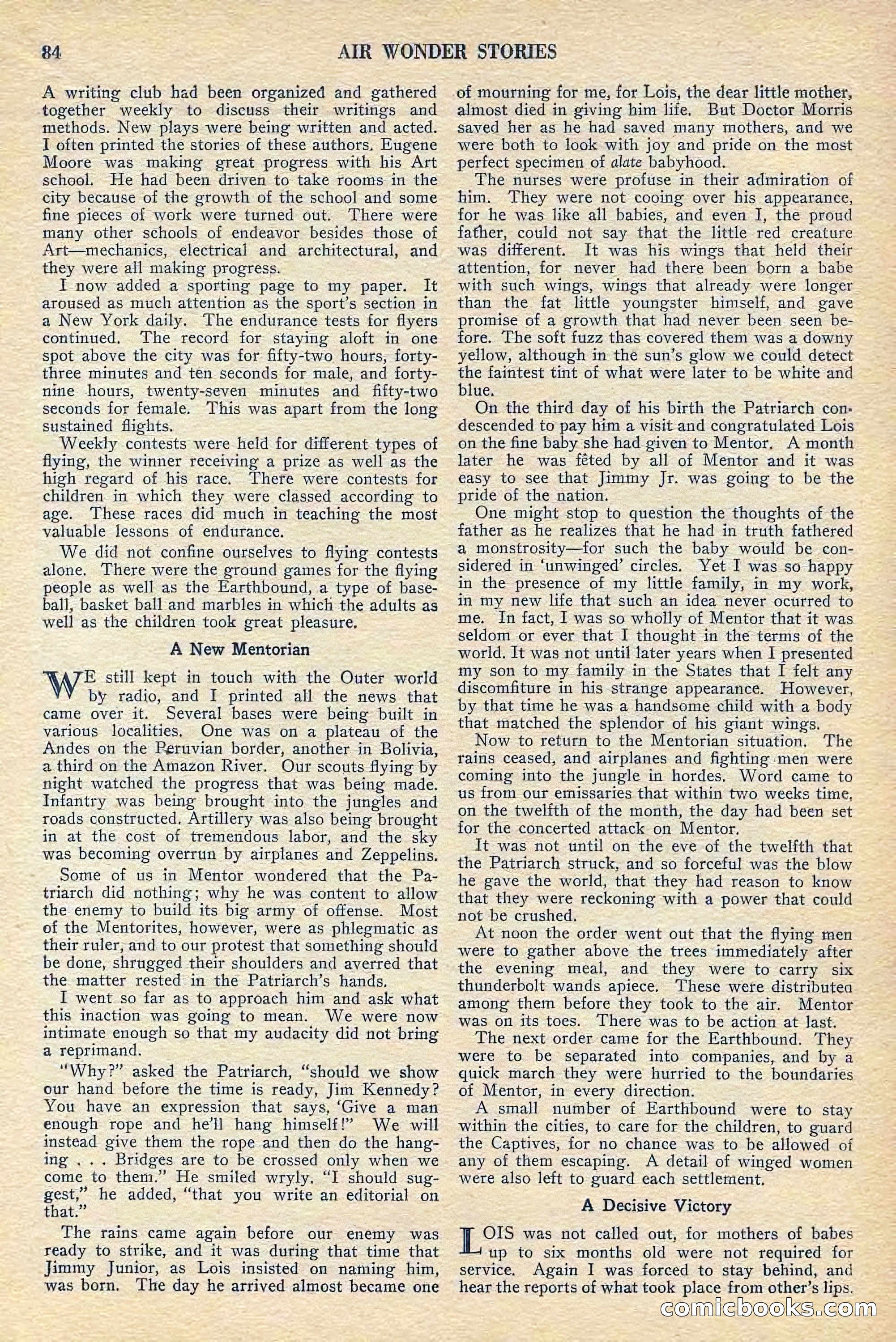 Air Wonder Stories, July 1929 — page 86 of 100