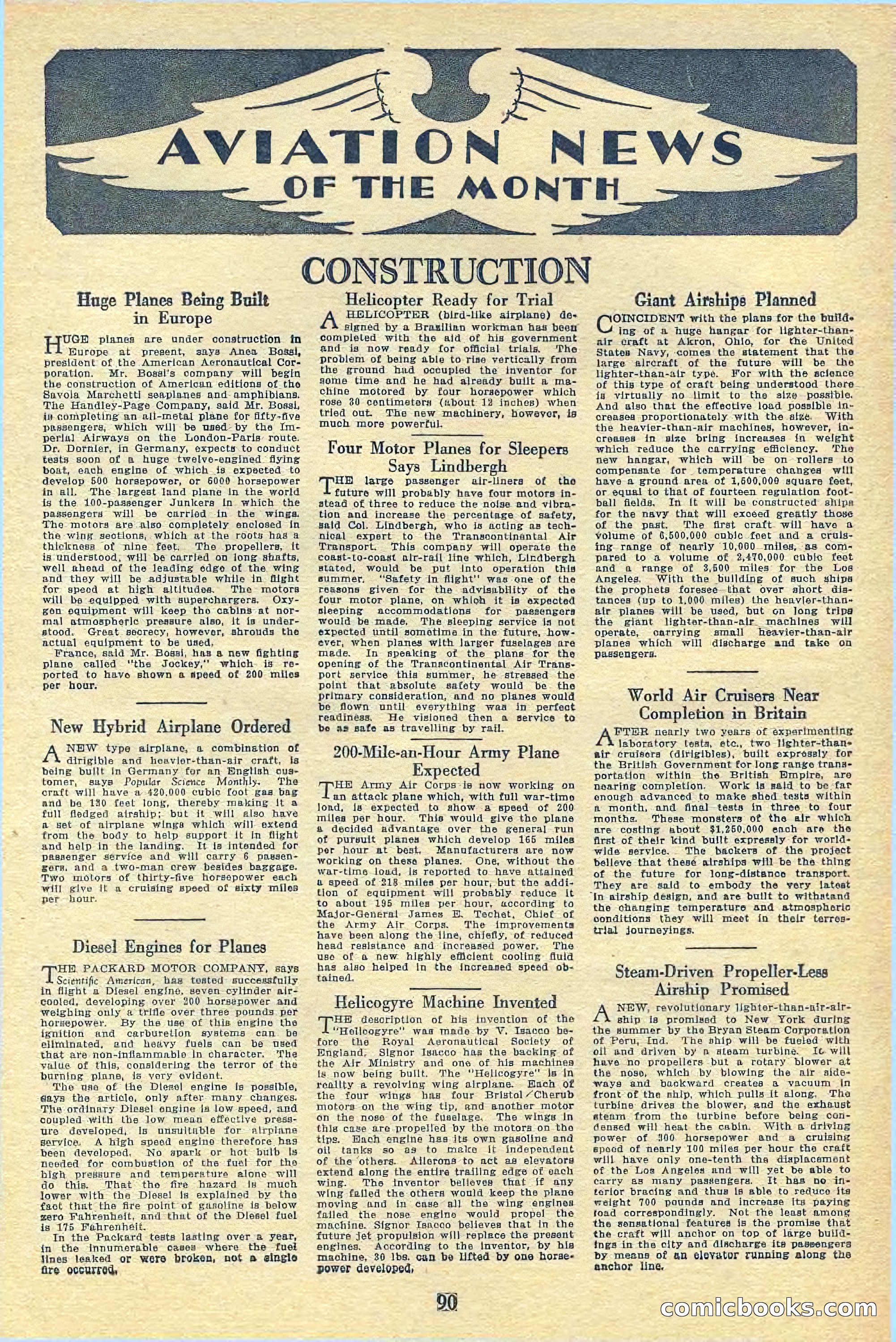 Air Wonder Stories, July 1929 — page 92 of 100