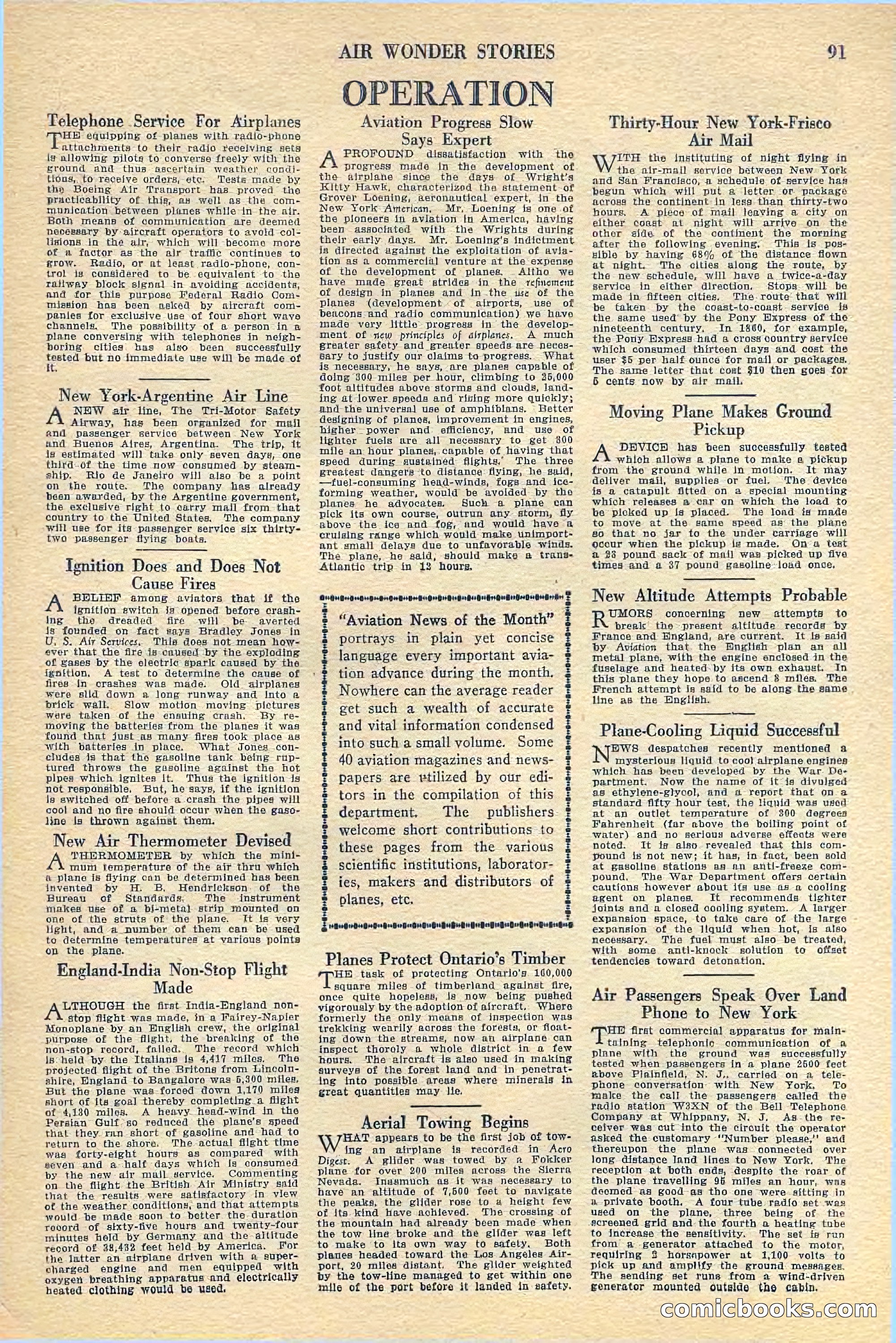Air Wonder Stories, July 1929 — page 93 of 100