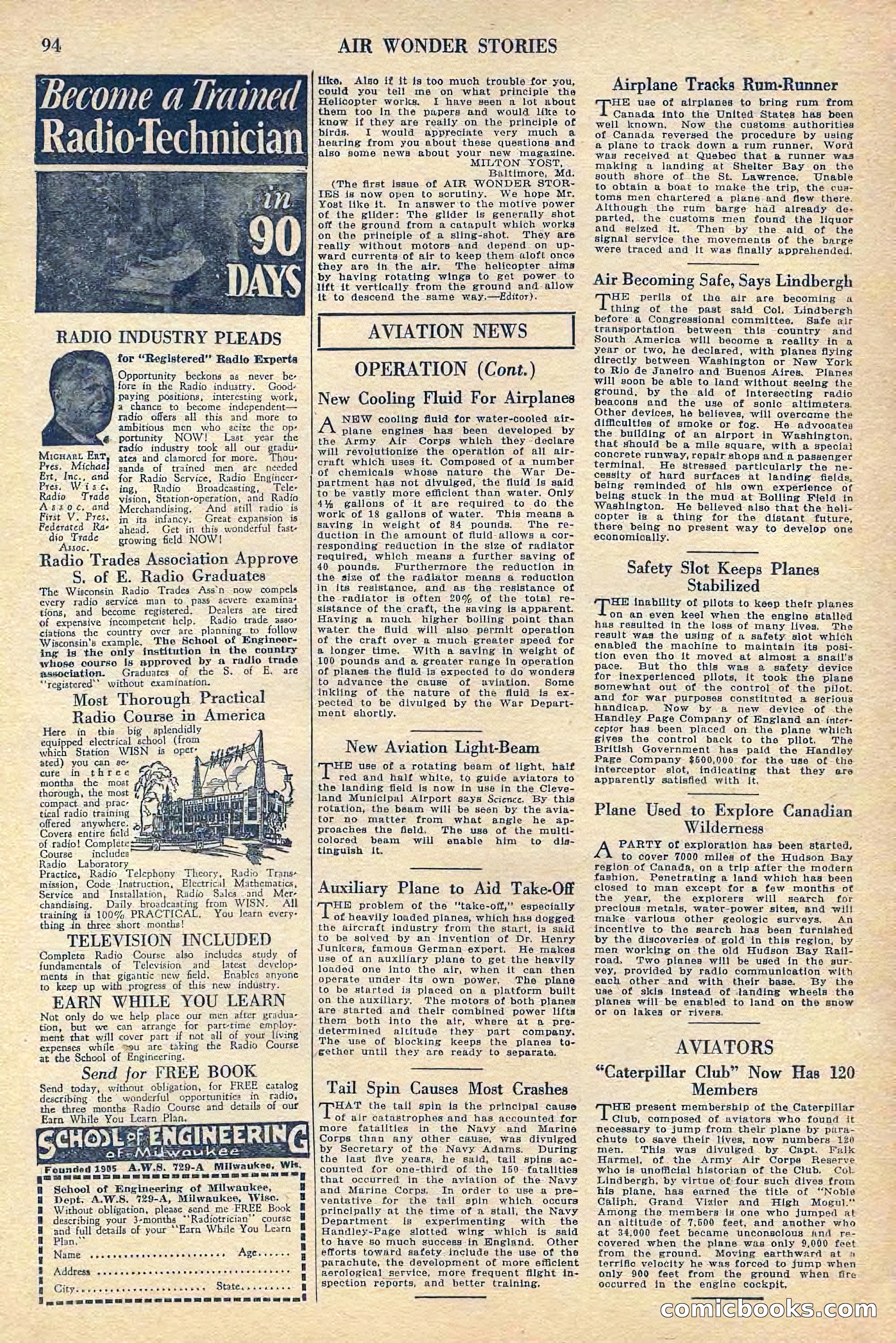 Air Wonder Stories, July 1929 — page 96 of 100