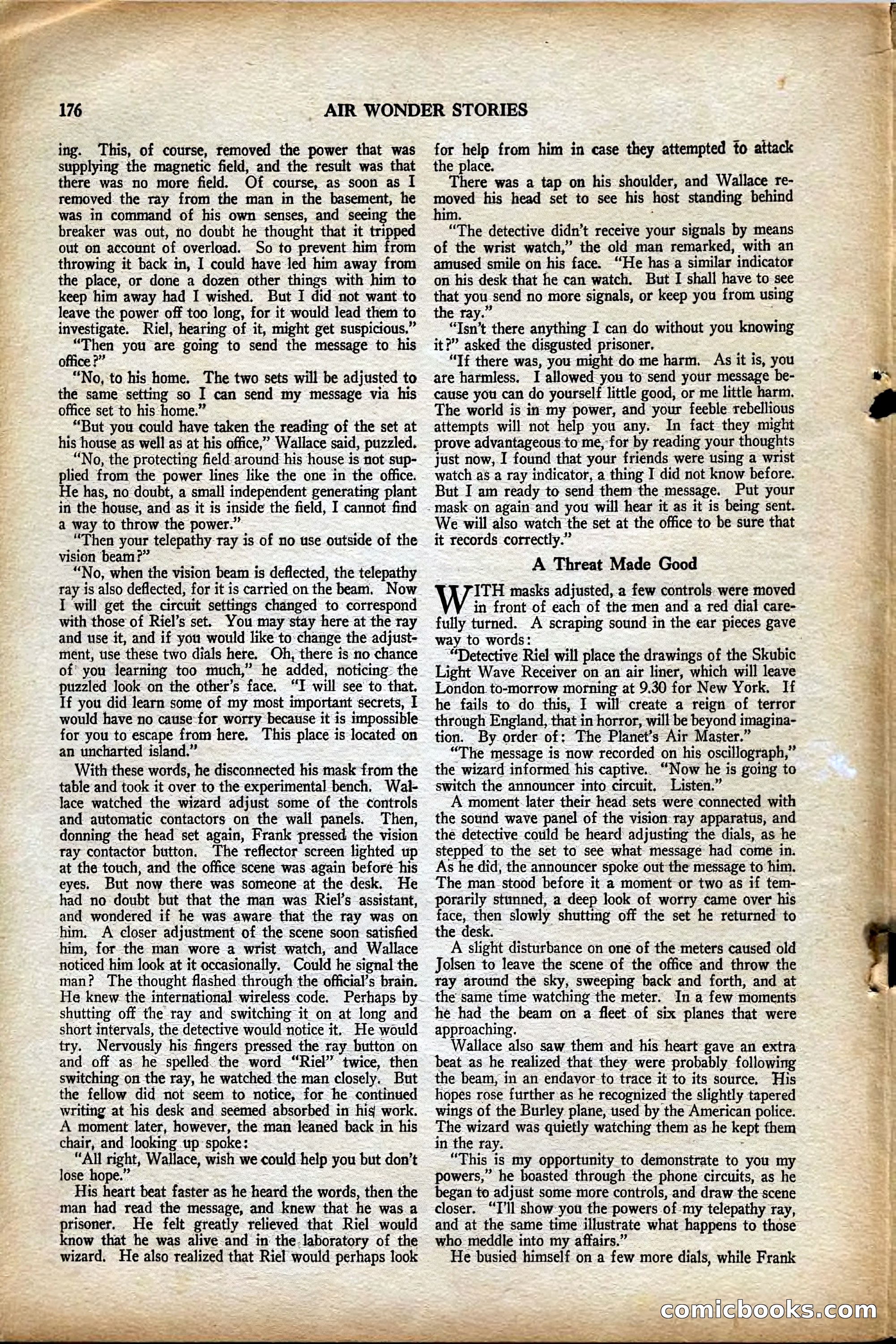 Air Wonder Stories, August 1929 — page 82 of 95