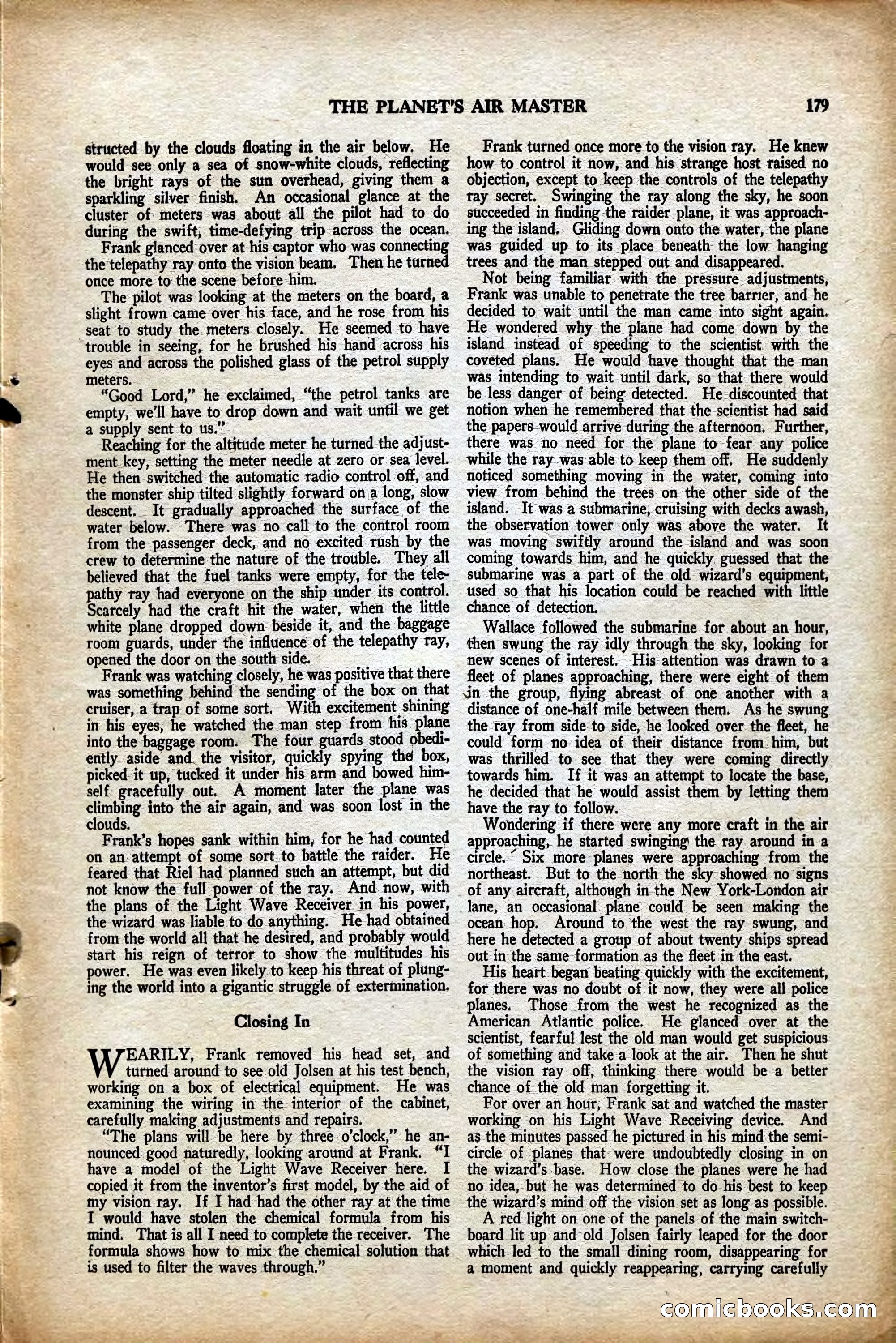 Air Wonder Stories, August 1929 — page 85 of 95