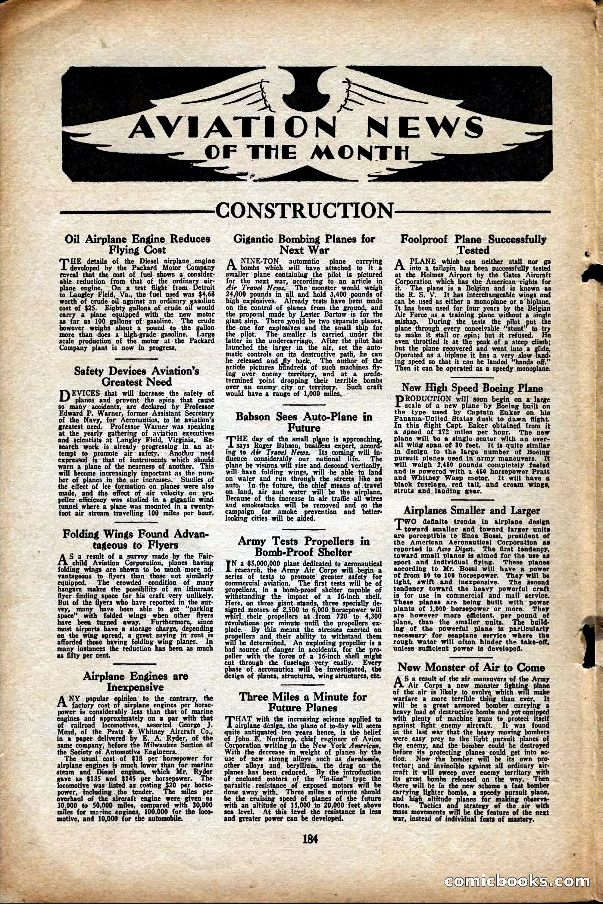 Air Wonder Stories, August 1929 — page 90 of 95