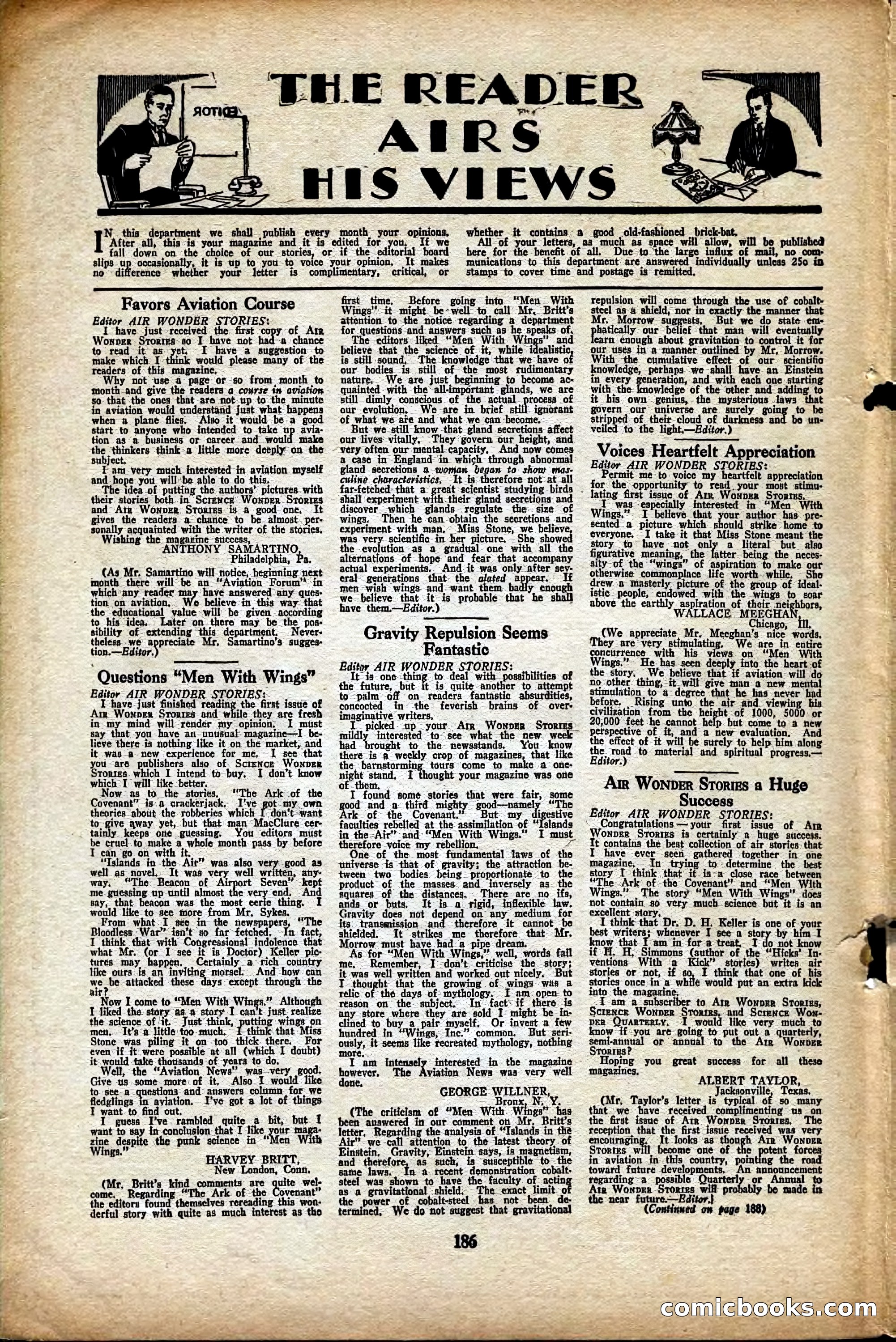 Air Wonder Stories, August 1929 — page 92 of 95