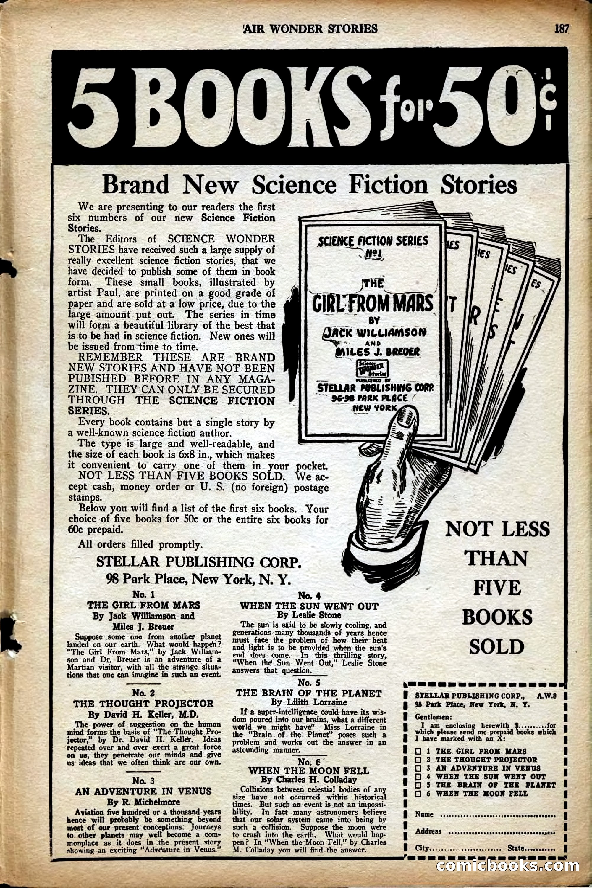 Air Wonder Stories, August 1929 — page 93 of 95