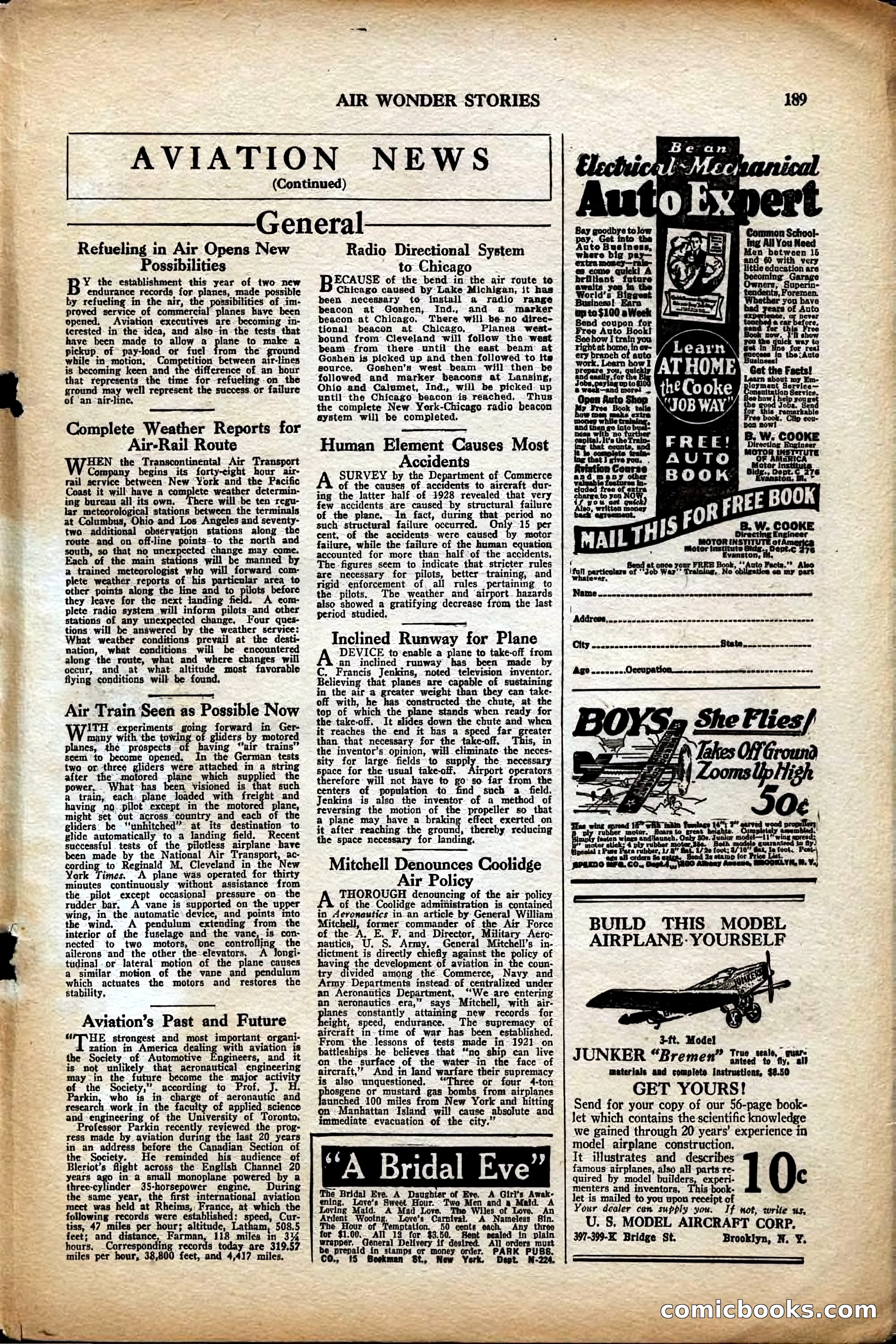 Air Wonder Stories, August 1929 — page 95 of 95