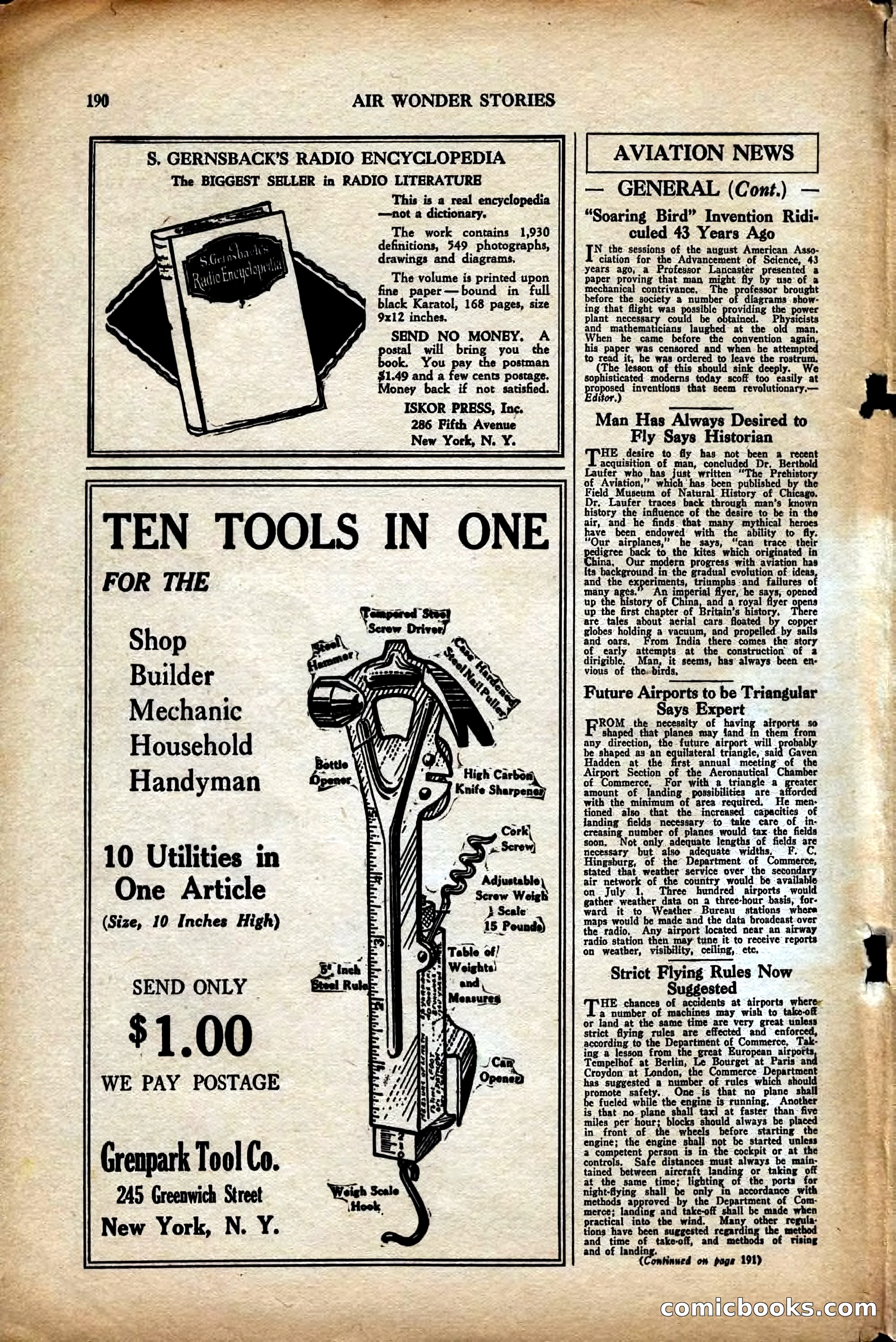Air Wonder Stories, August 1929 — page 96 of 95
