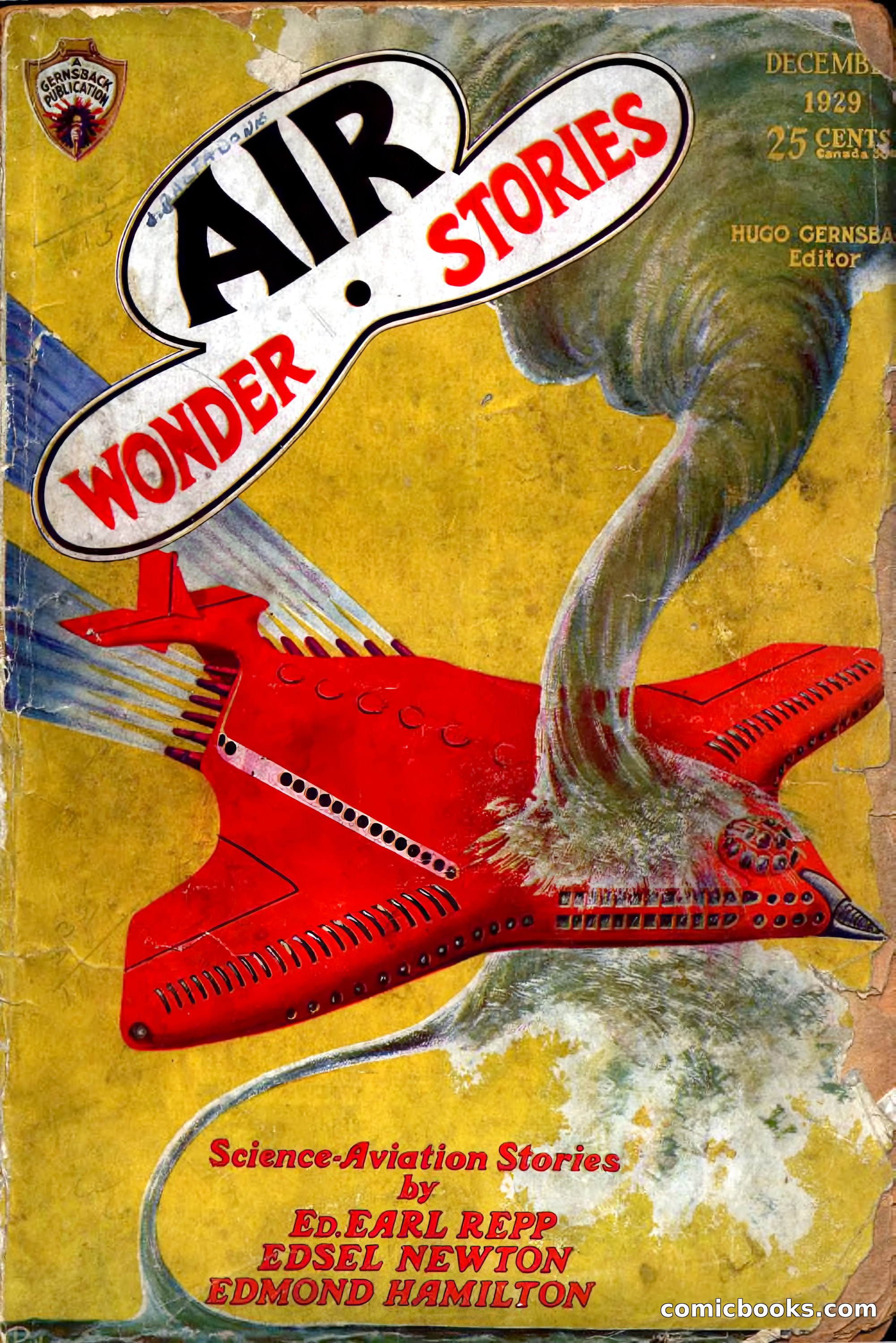 Air Wonder Stories, December 1929 — page 1 of 97