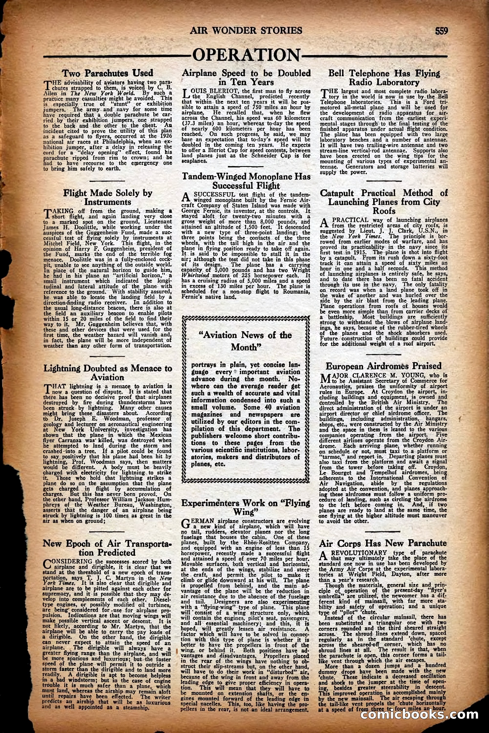 Air Wonder Stories, December 1929 — page 81 of 97