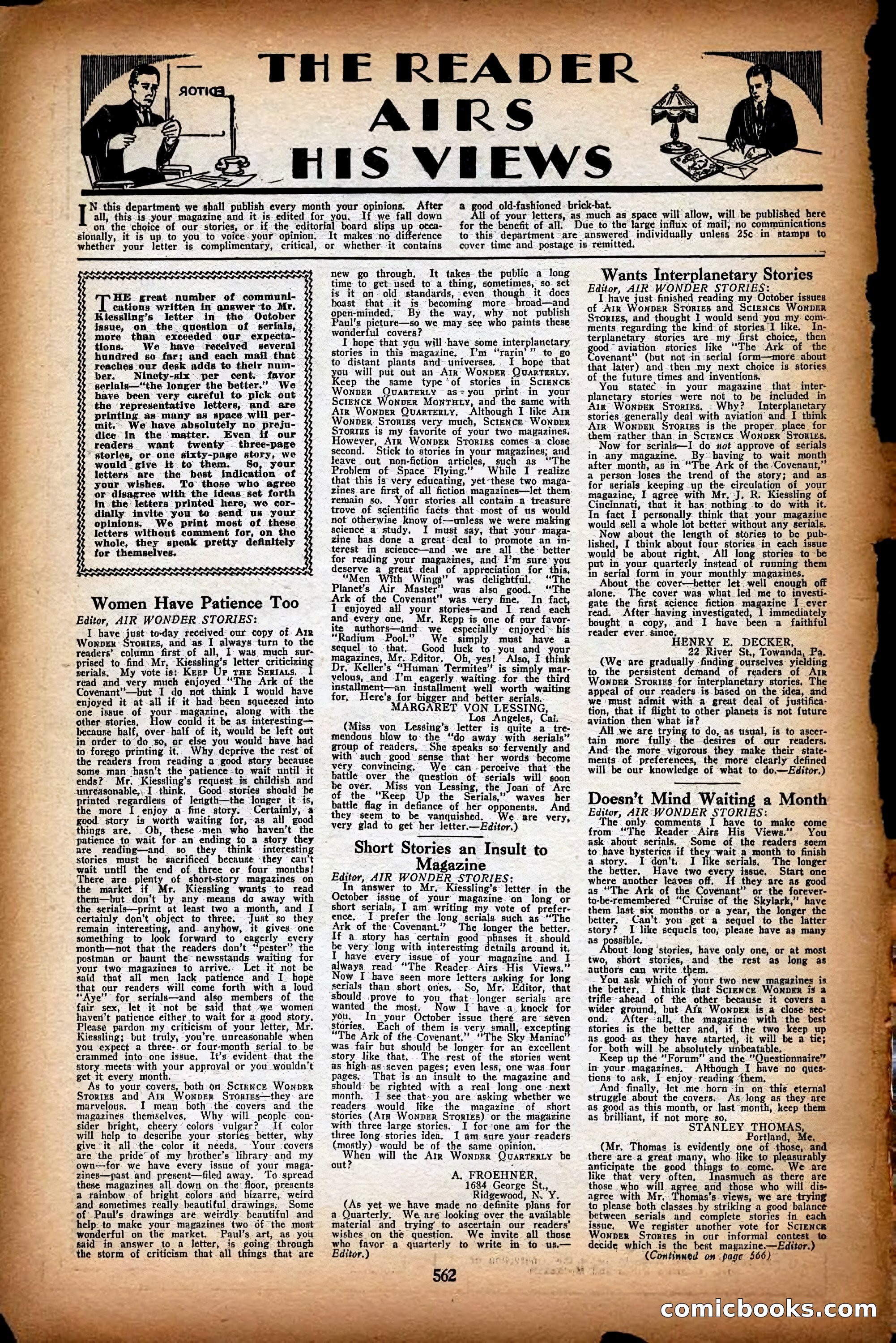 Air Wonder Stories, December 1929 — page 84 of 97