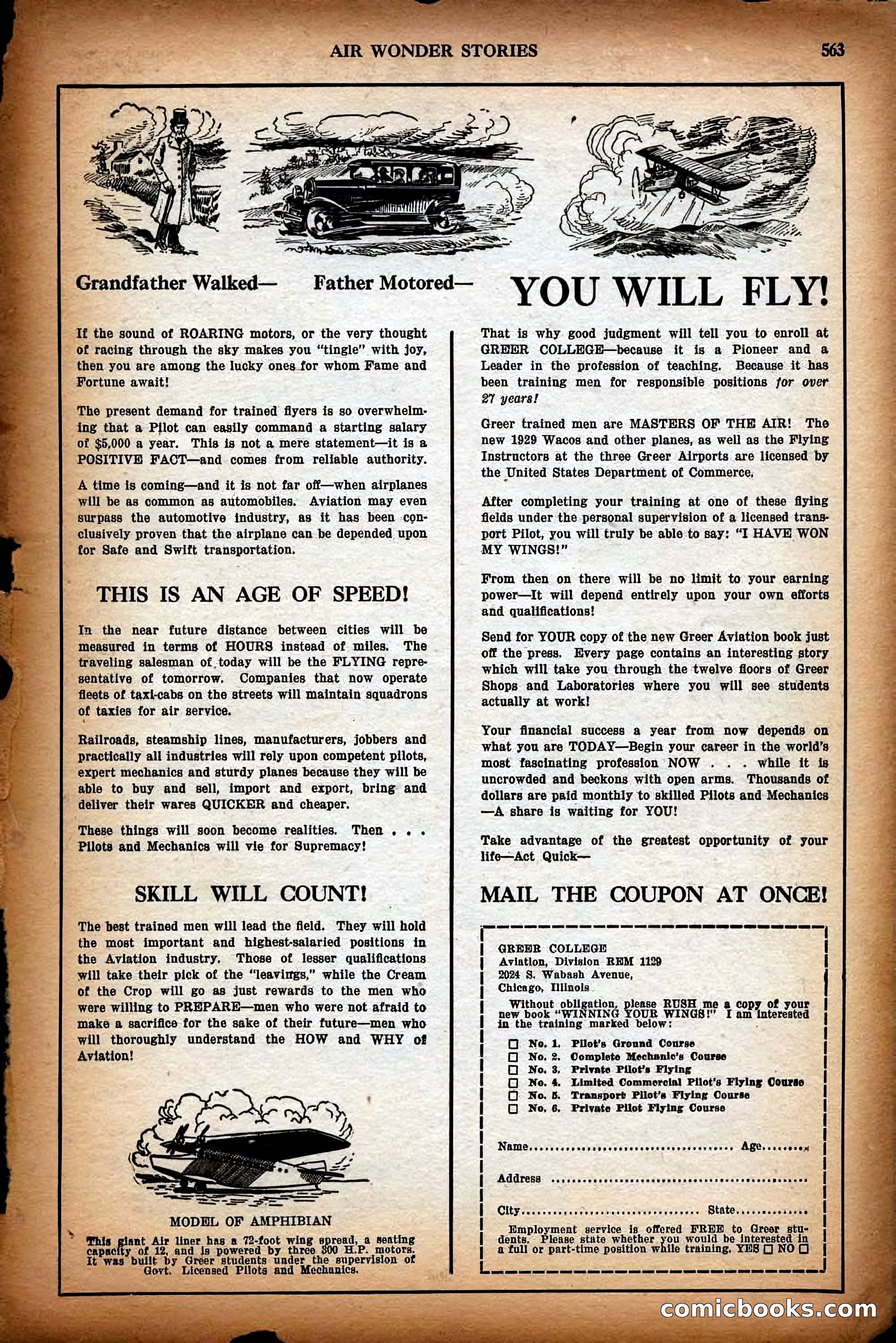 Air Wonder Stories, December 1929 — page 85 of 97