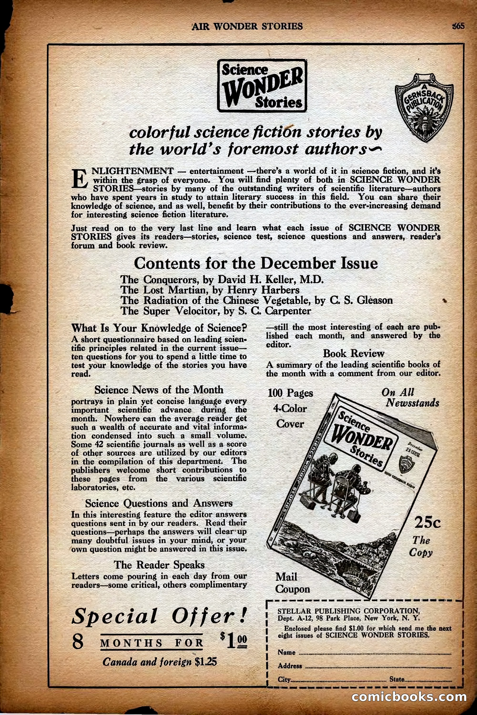 Air Wonder Stories, December 1929 — page 87 of 97