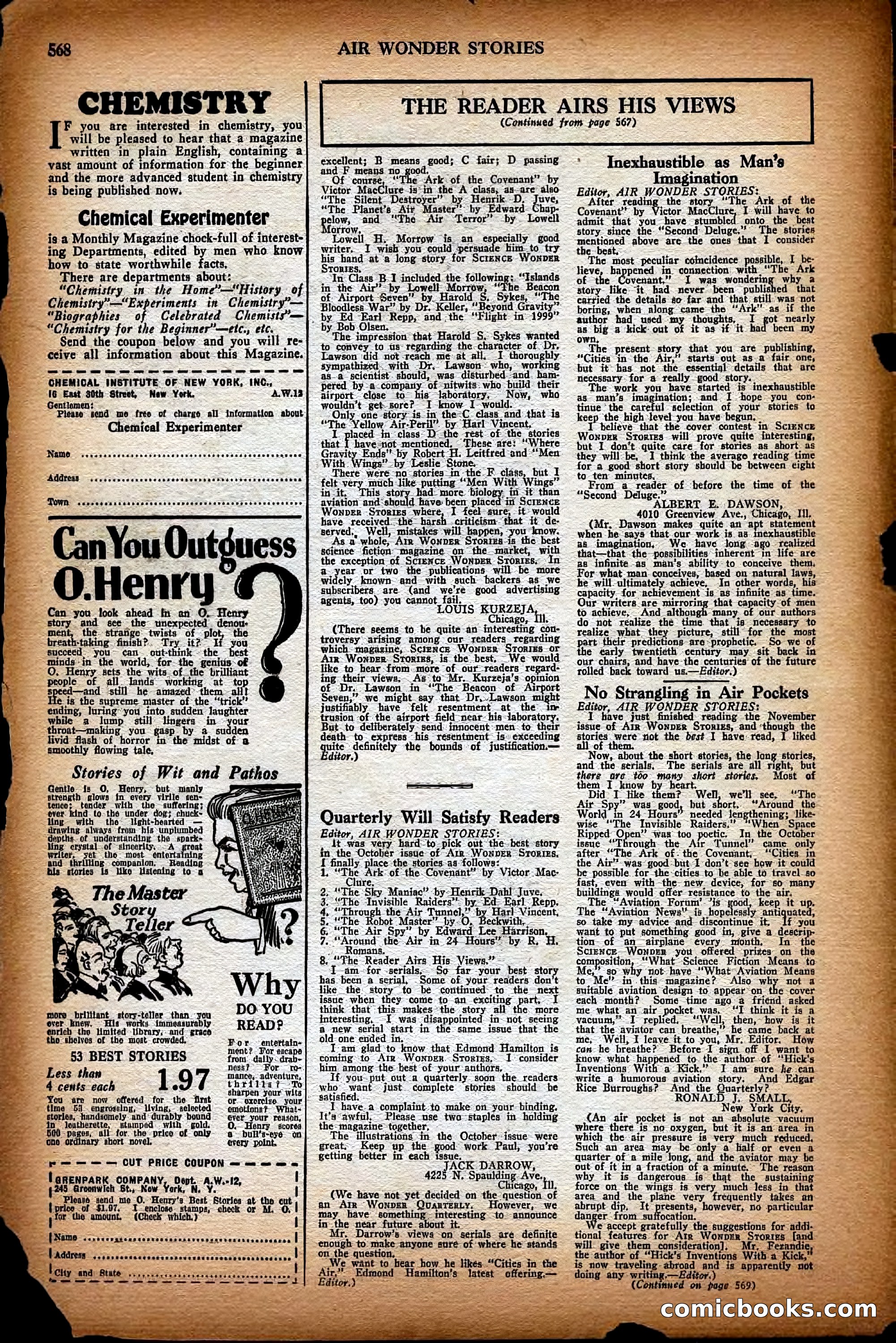 Air Wonder Stories, December 1929 — page 90 of 97
