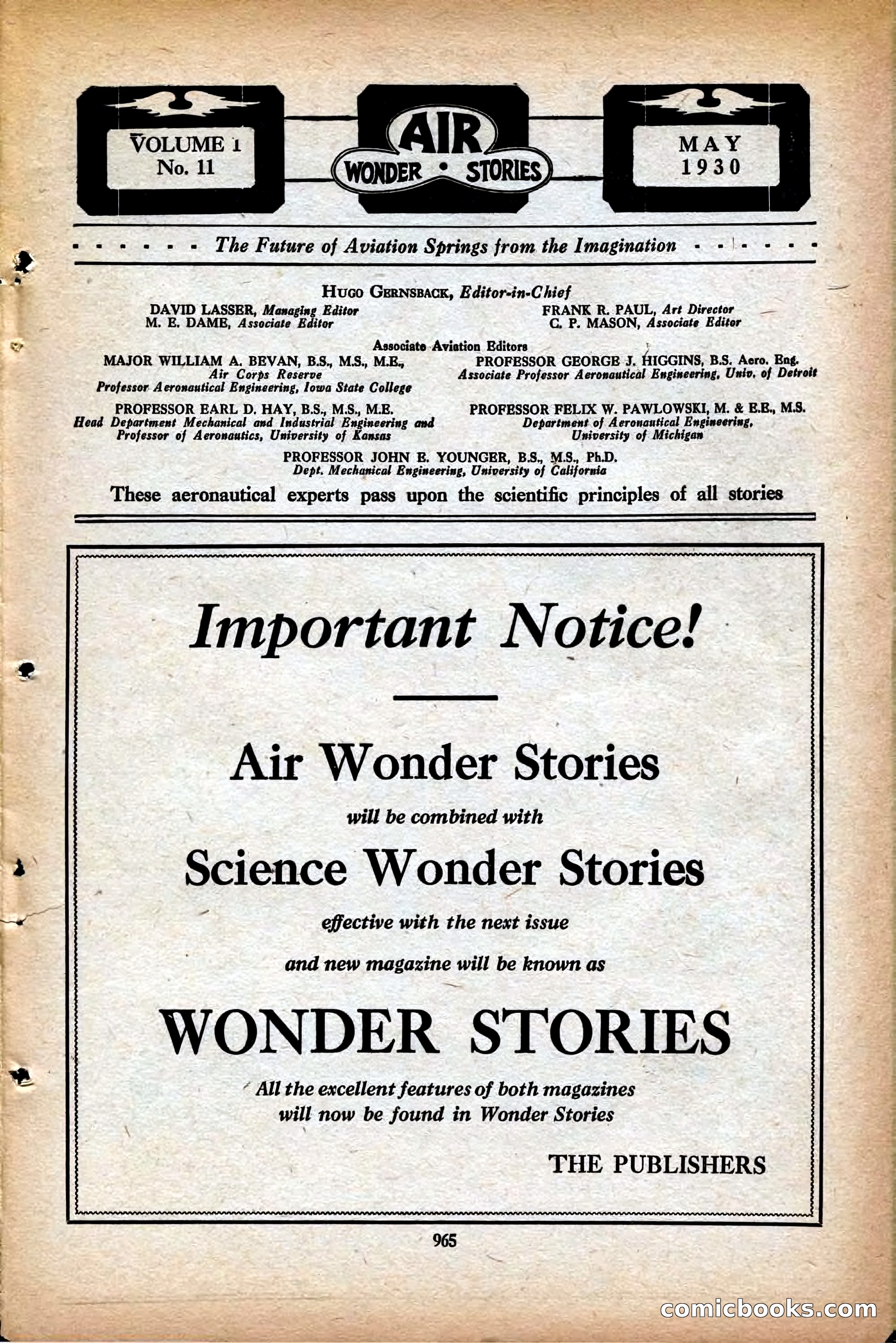 Air Wonder Stories, May 1930 — page 7 of 100