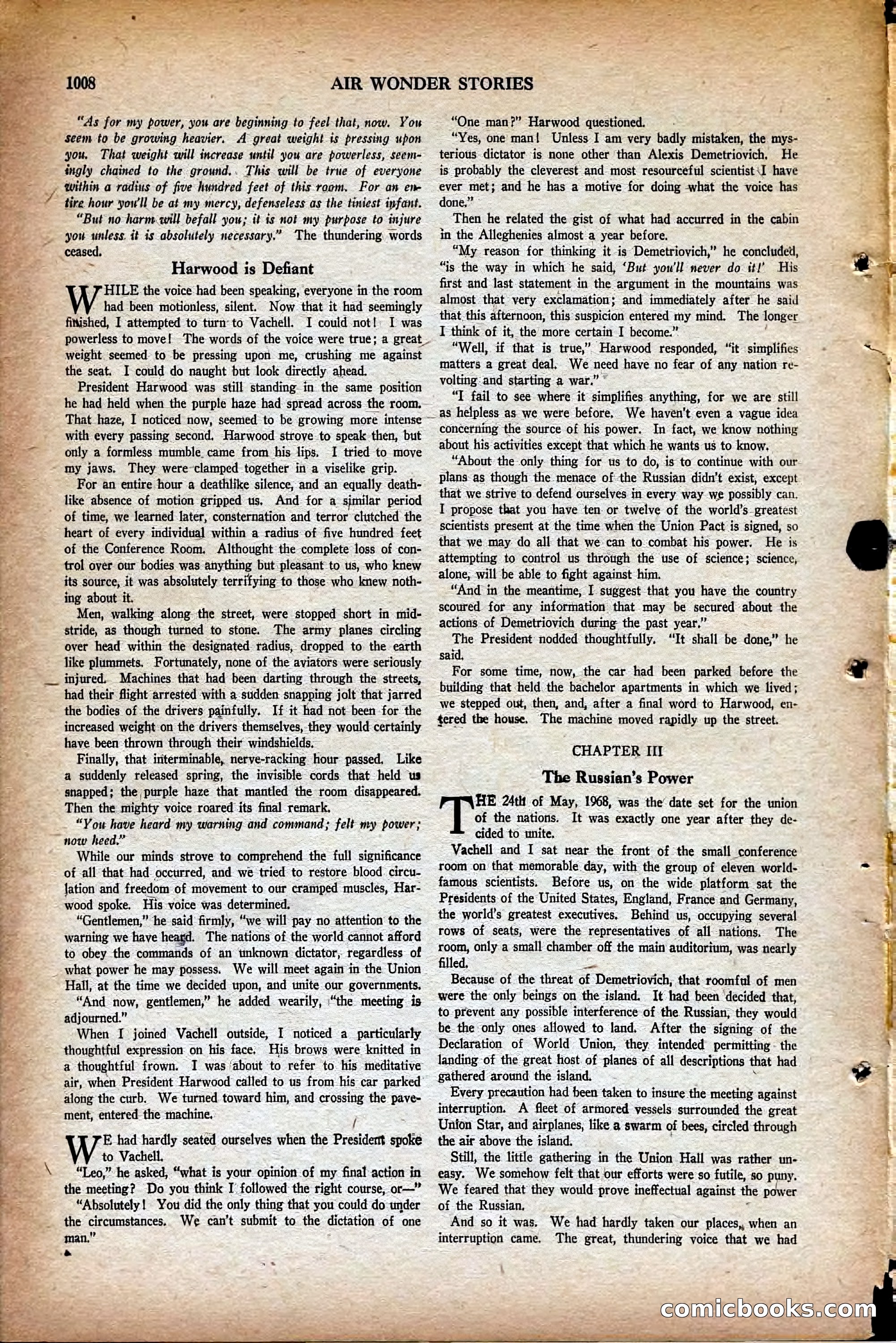 Air Wonder Stories, May 1930 — page 50 of 100