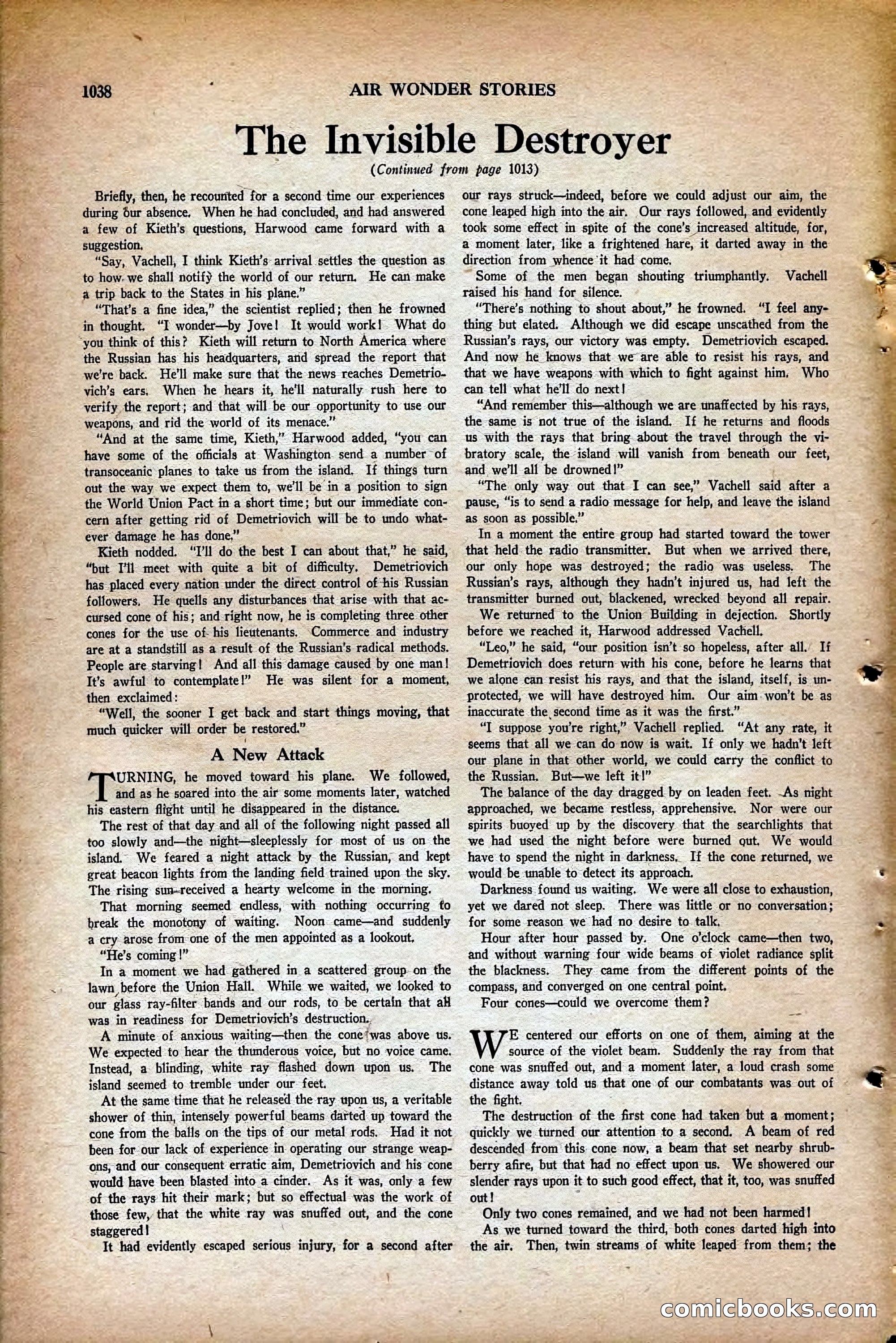 Air Wonder Stories, May 1930 — page 80 of 100