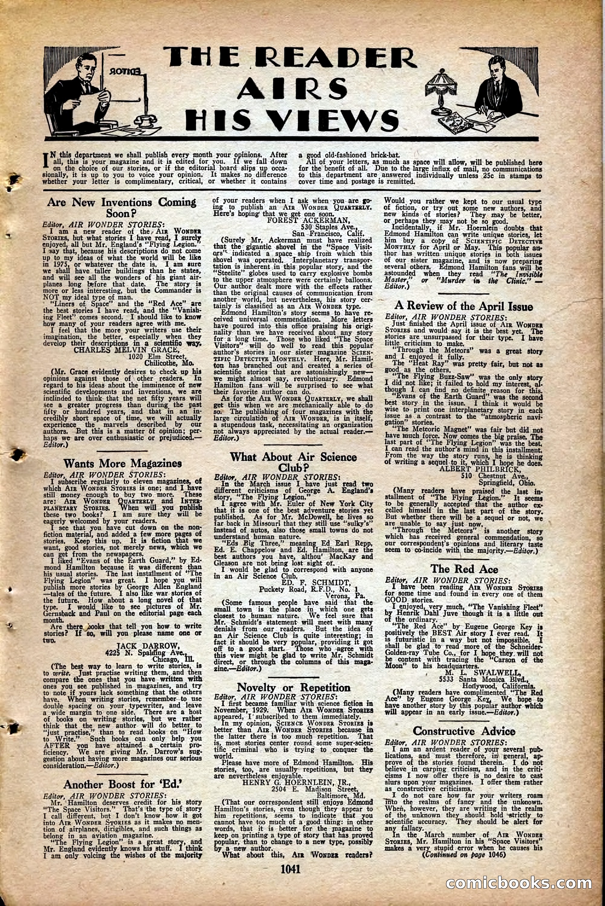 Air Wonder Stories, May 1930 — page 83 of 100
