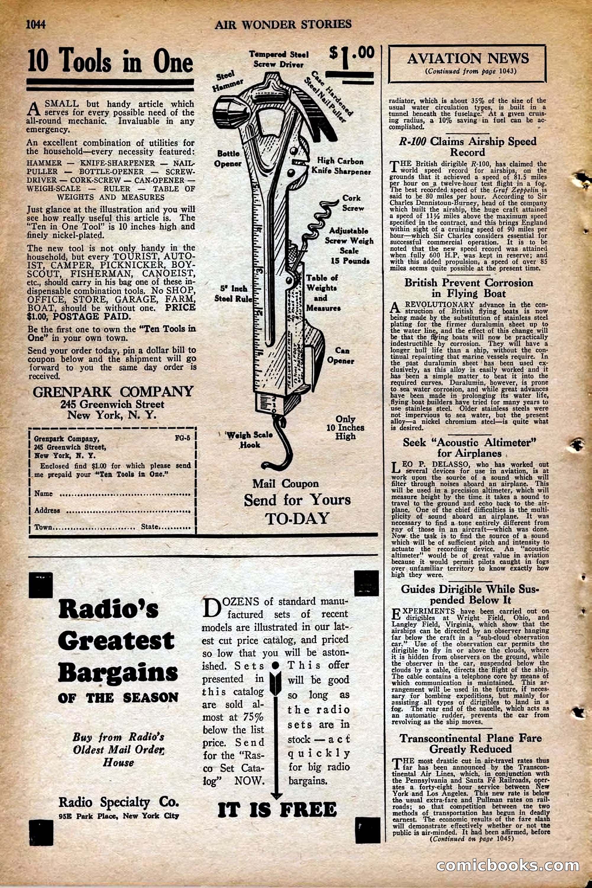 Air Wonder Stories, May 1930 — page 86 of 100