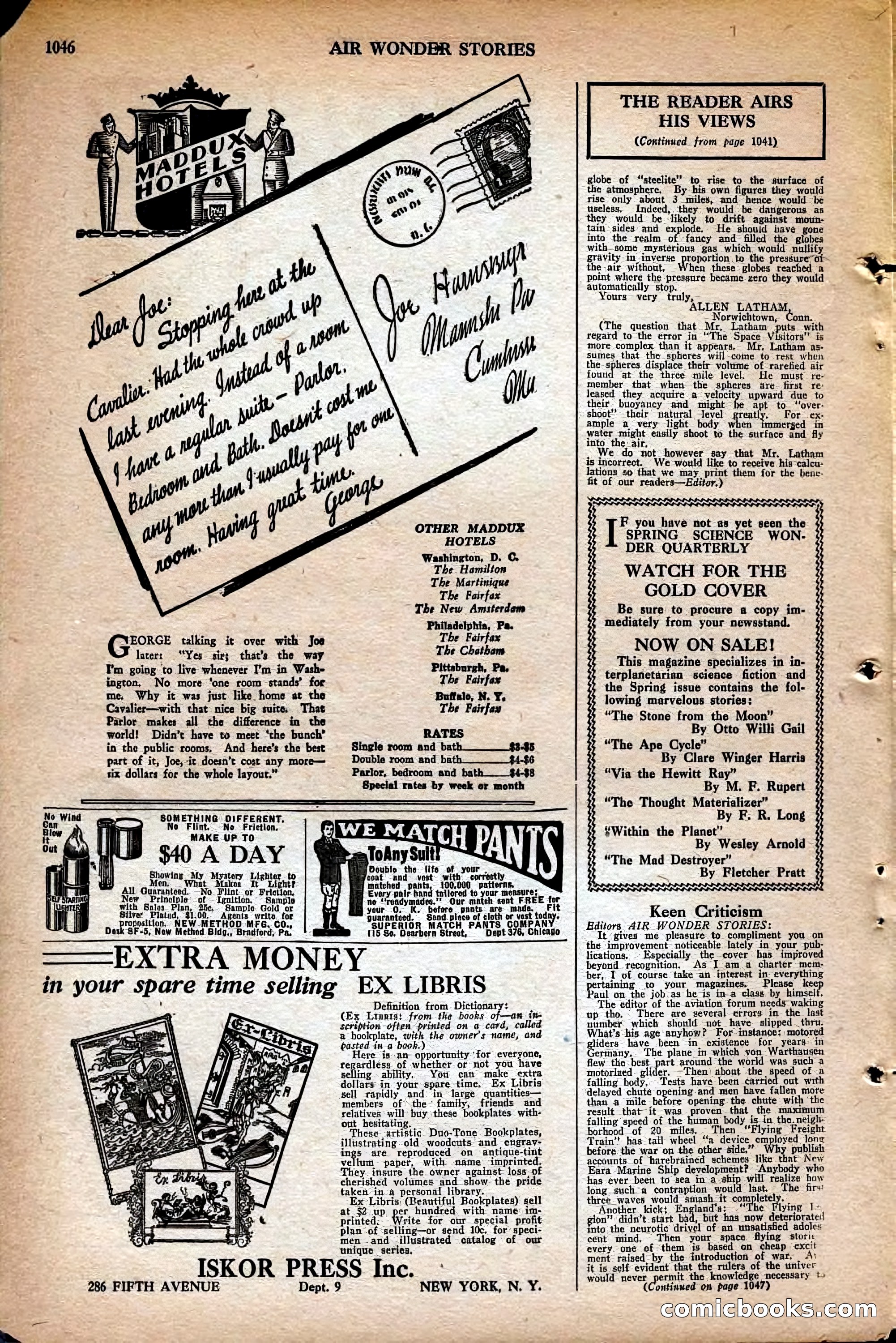 Air Wonder Stories, May 1930 — page 88 of 100