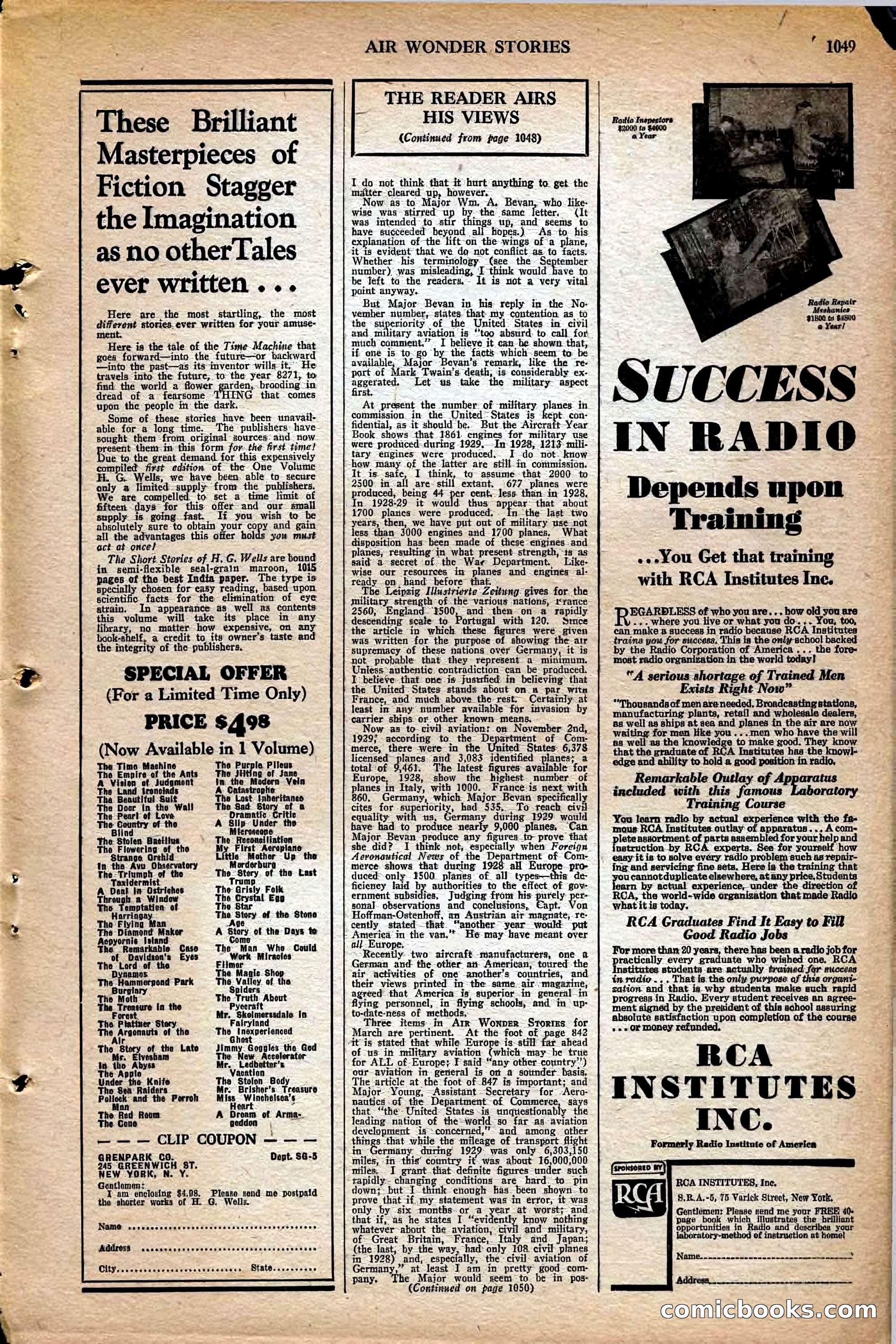 Air Wonder Stories, May 1930 — page 91 of 100