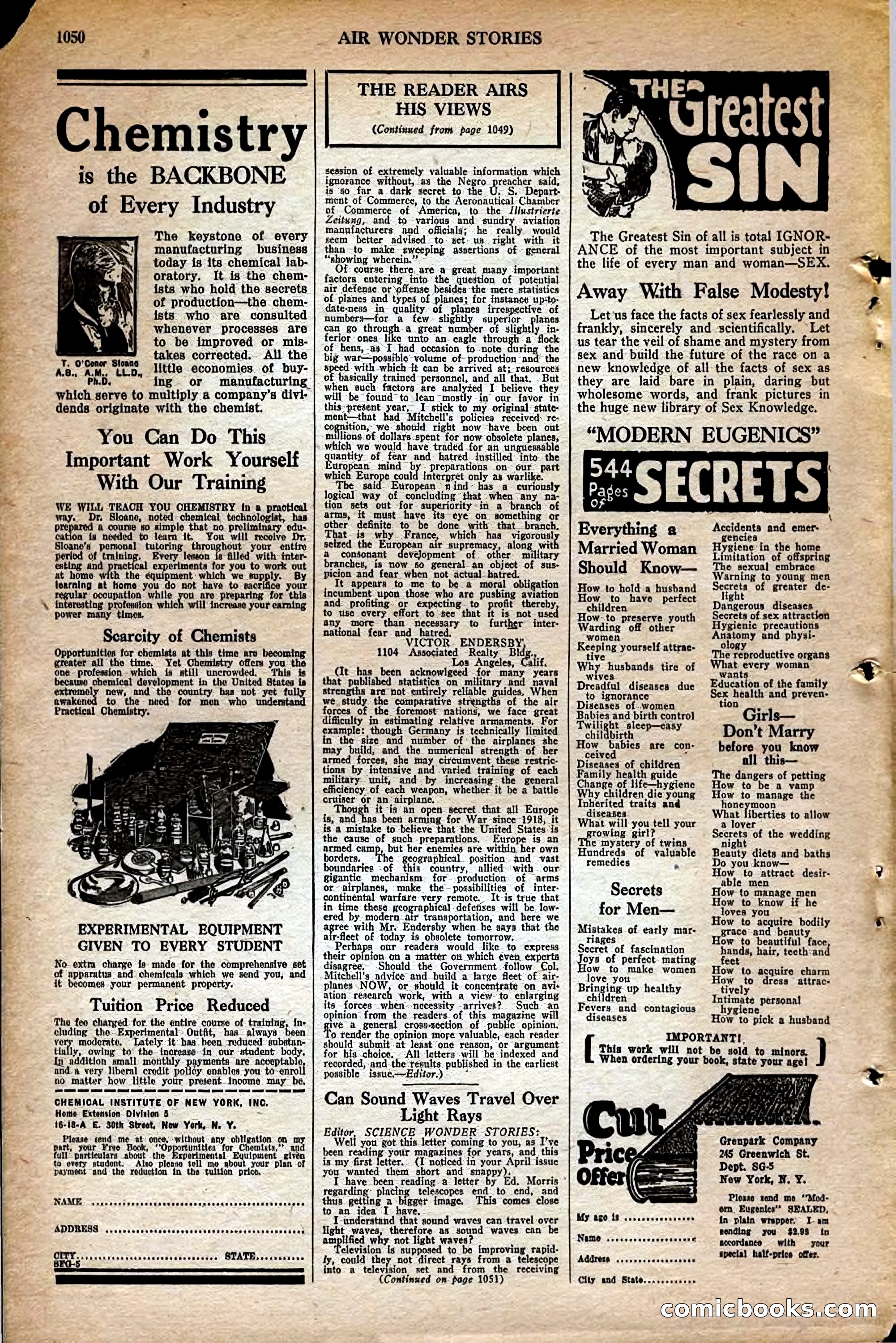 Air Wonder Stories, May 1930 — page 92 of 100