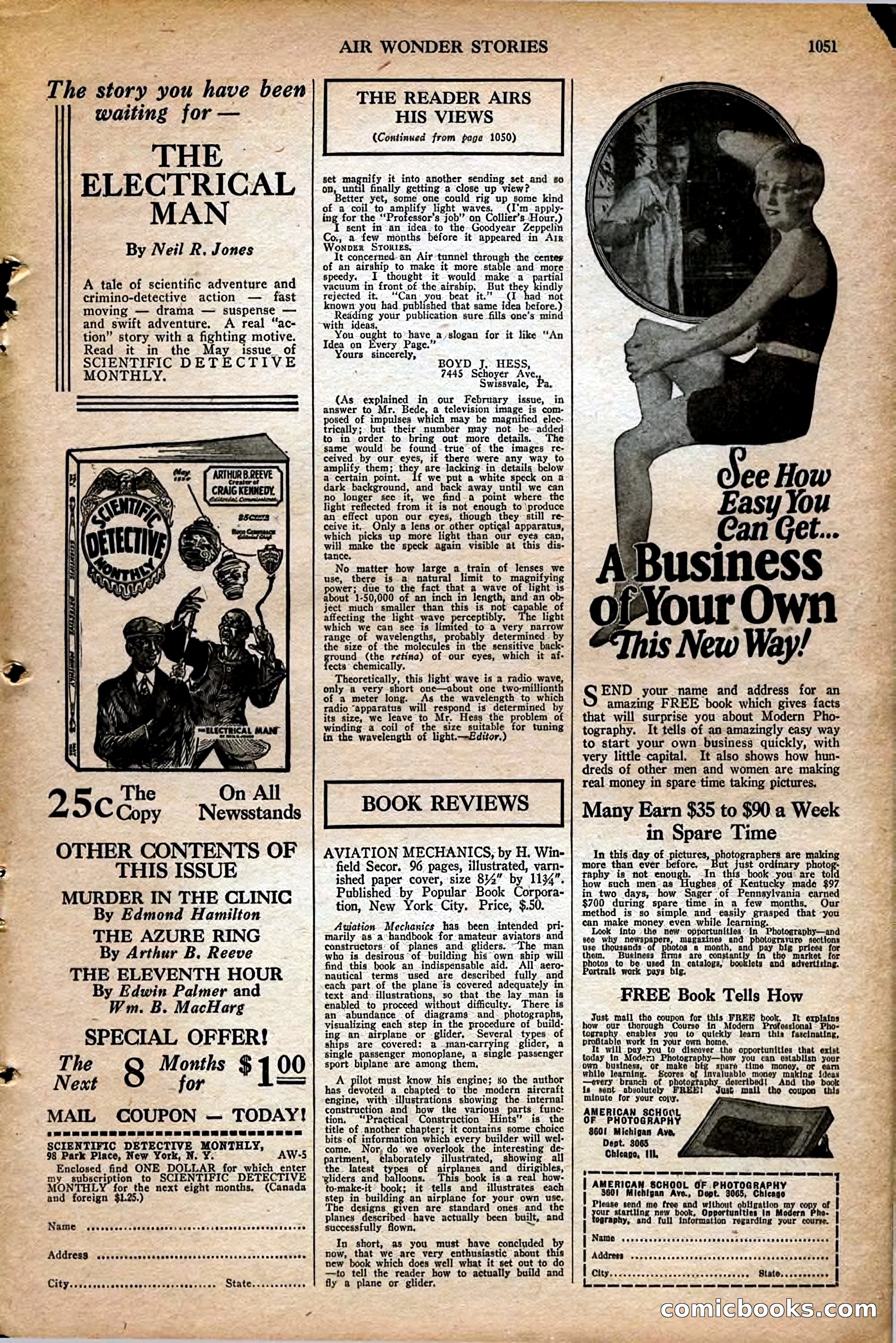 Air Wonder Stories, May 1930 — page 93 of 100
