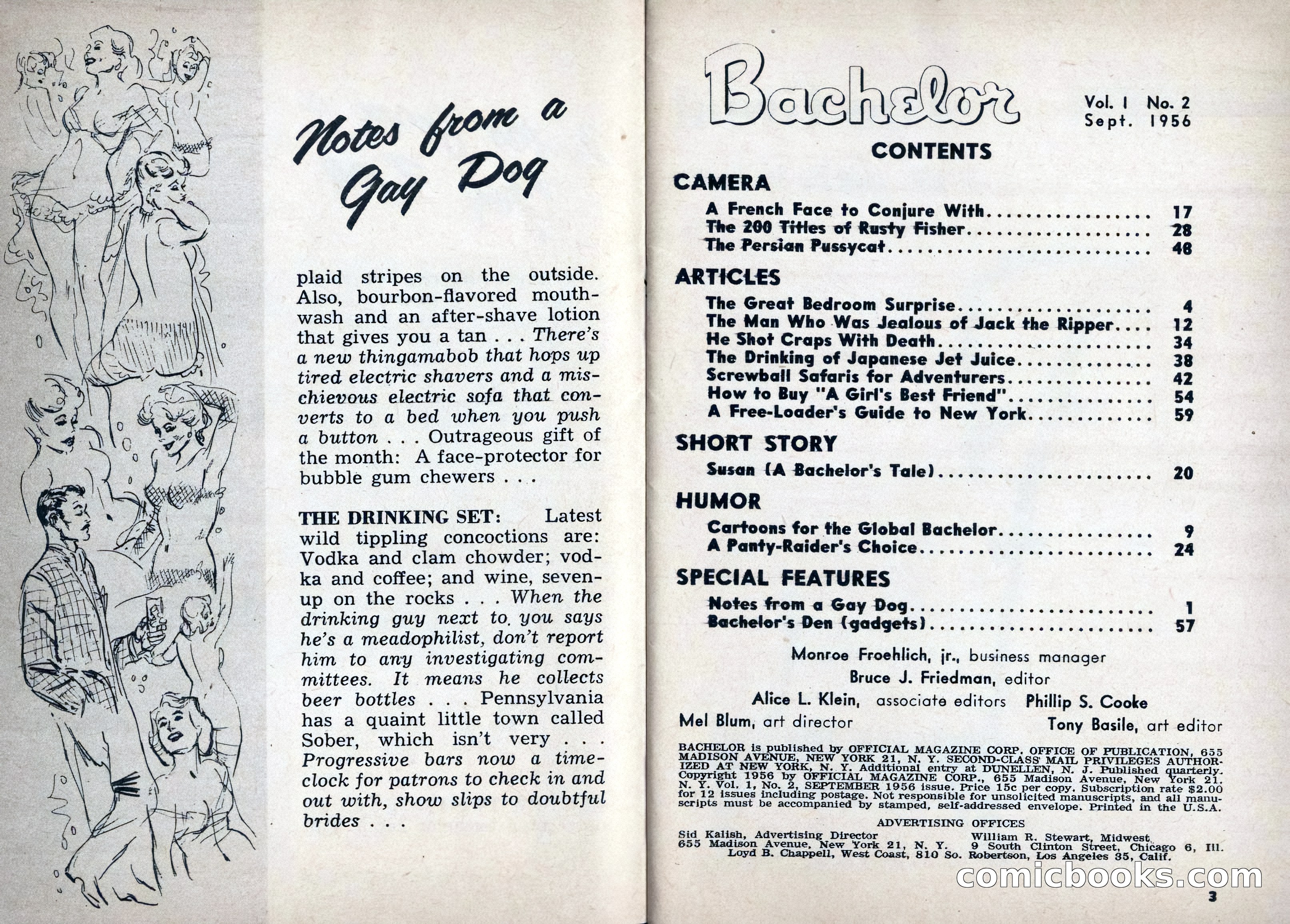 Bachelor, September 1956 — page 3 of 36