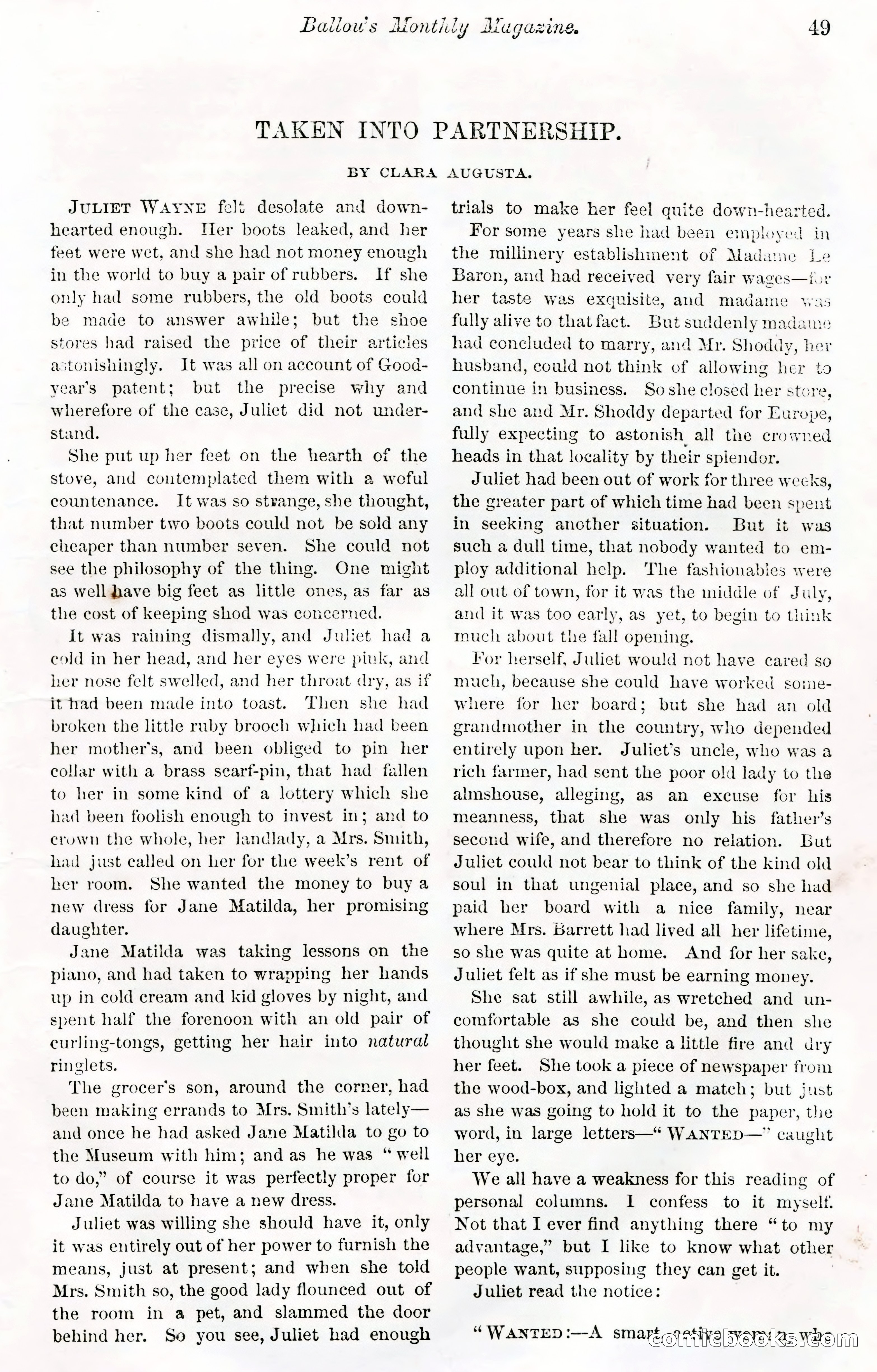 Ballou's Monthly Magazine, Vol. XXVII, No. 1 — page 45 of 97