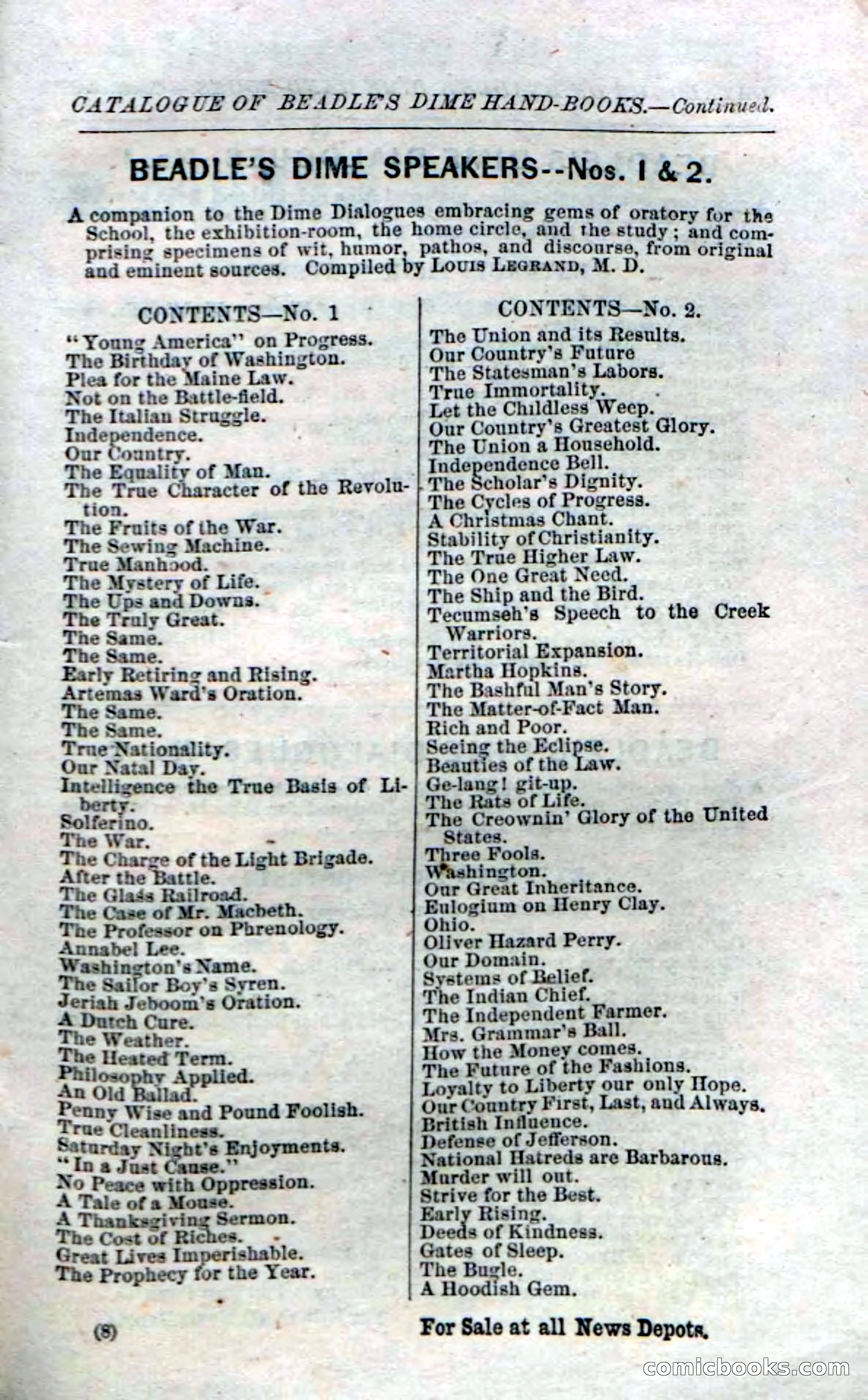 Beadle's Dime Novels, No. 11 — page 129 of 134