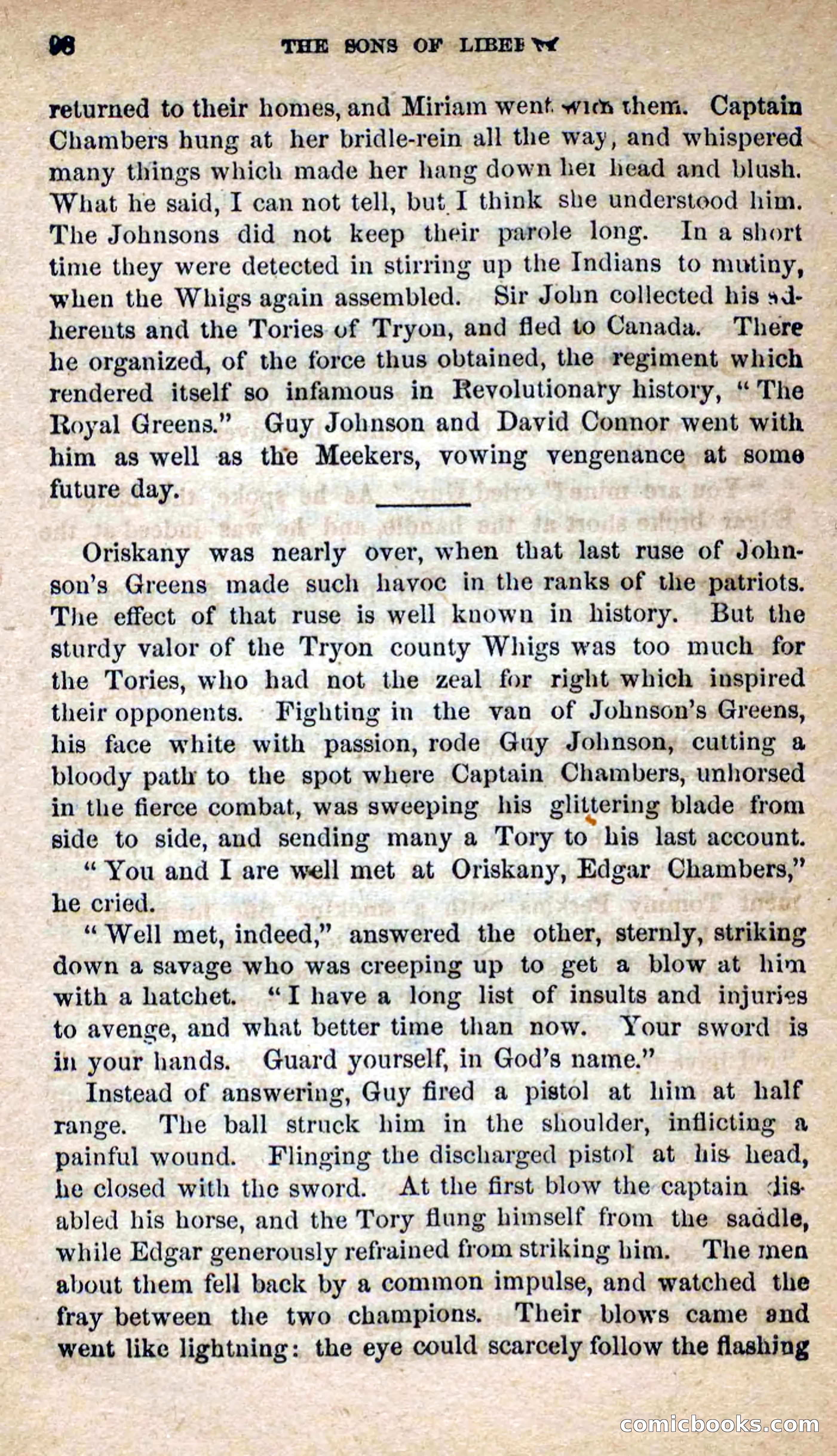 Beadle's Dime Novels No. 115: The Sons of Liberty — page 96 of 100