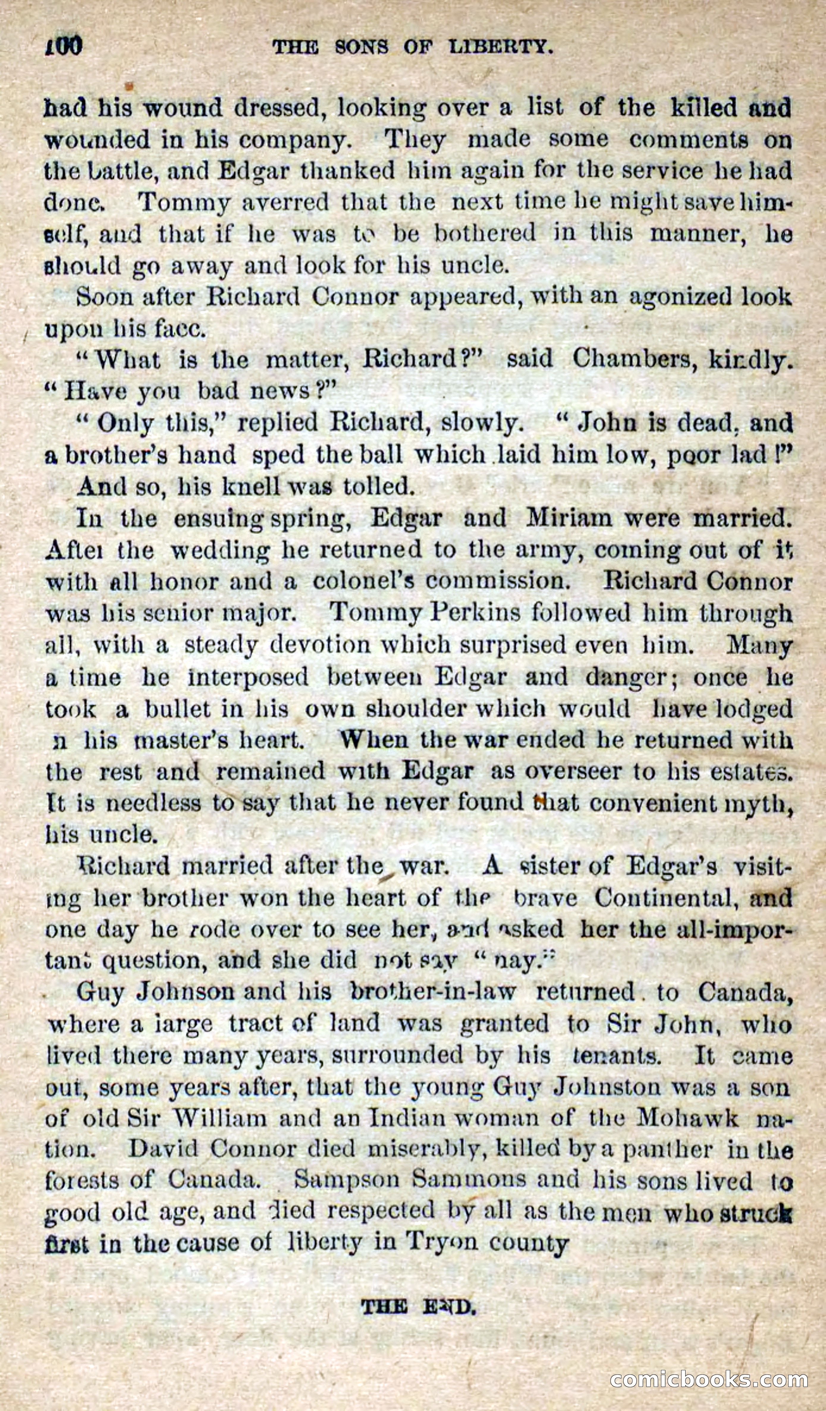 Beadle's Dime Novels No. 115: The Sons of Liberty — page 98 of 100