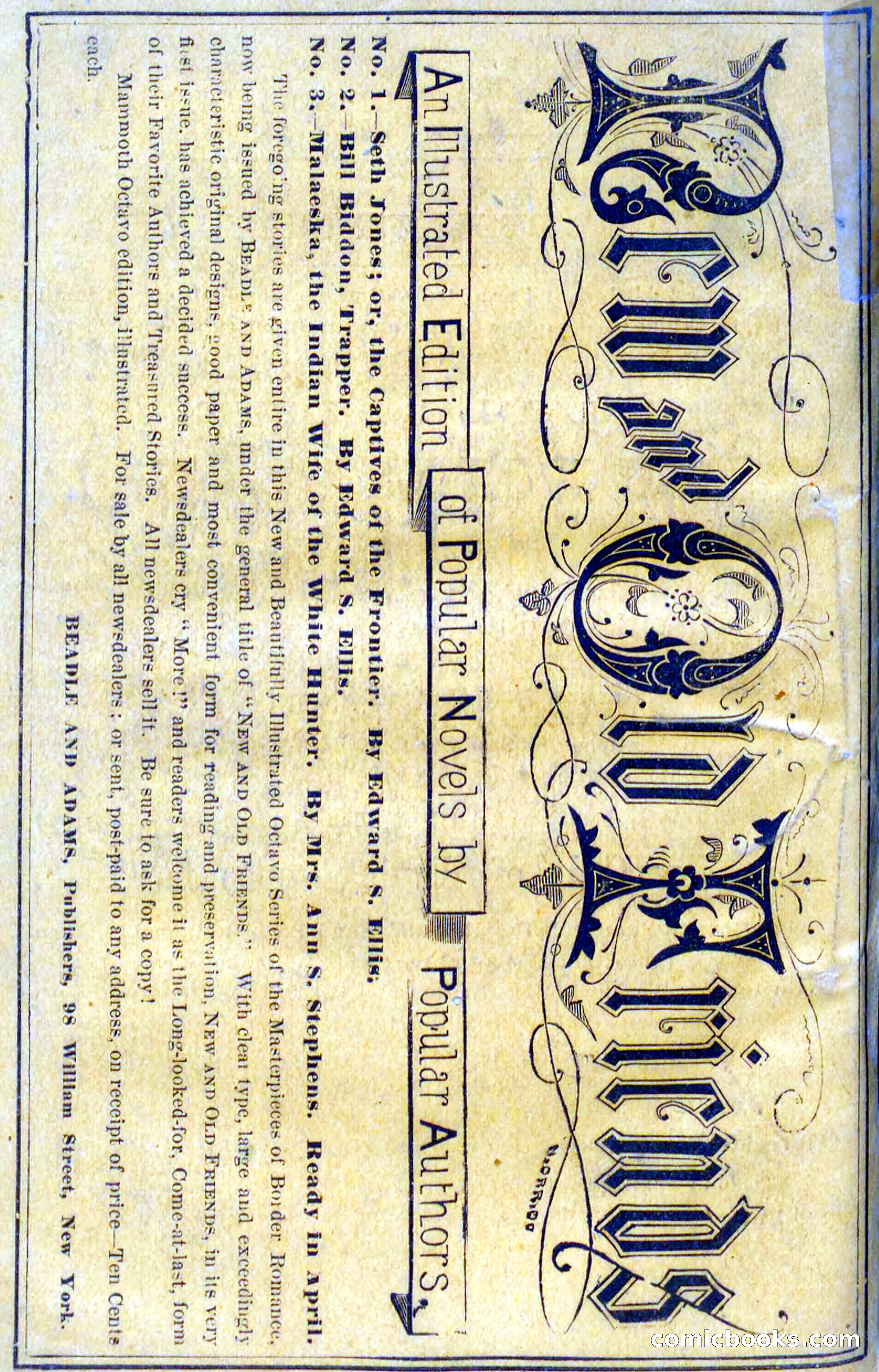 Beadle's Dime Novels No. 115: The Sons of Liberty — page 100 of 100