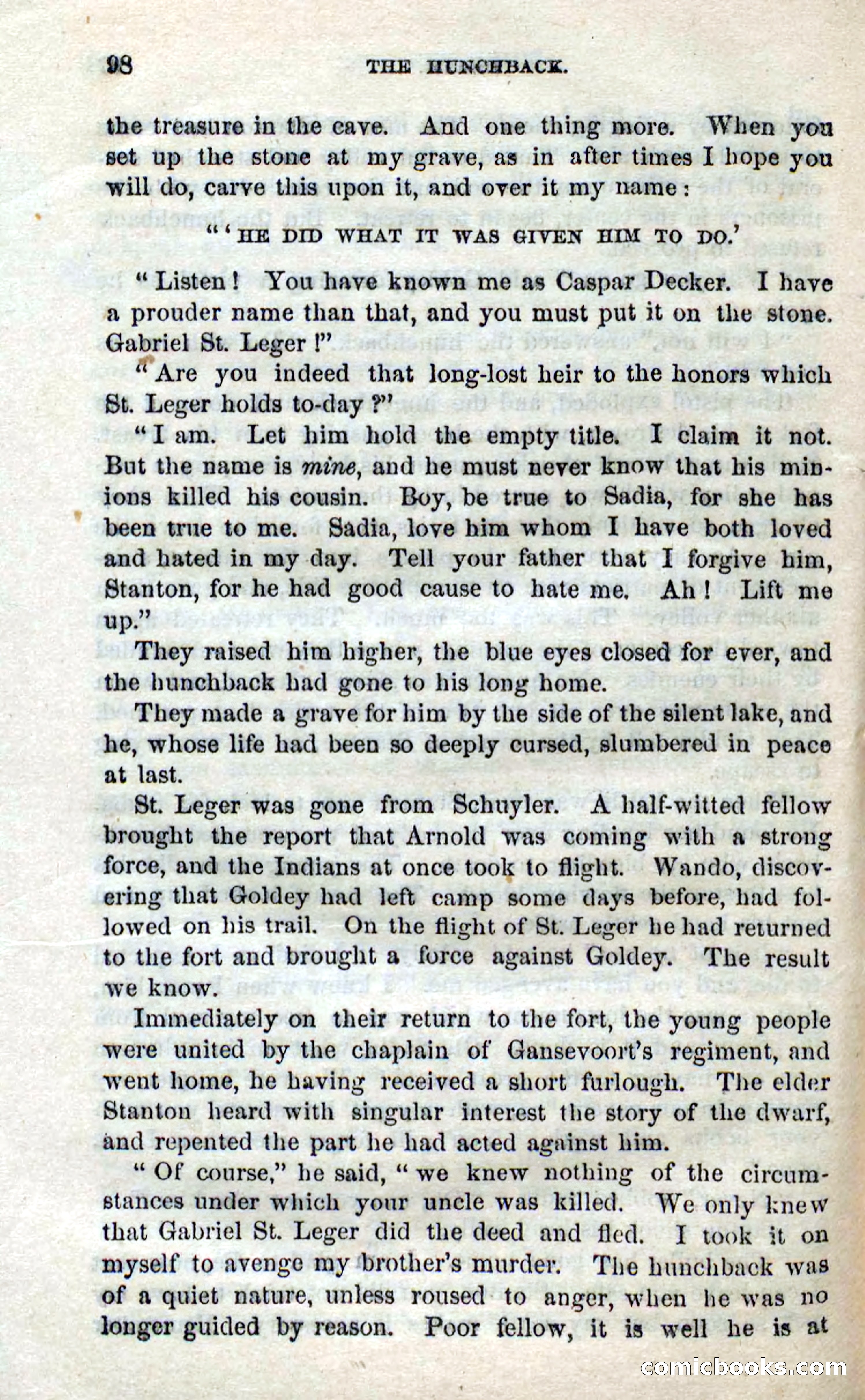 Beadle's Dime Novels No. 120: The Hunchback — page 96 of 100