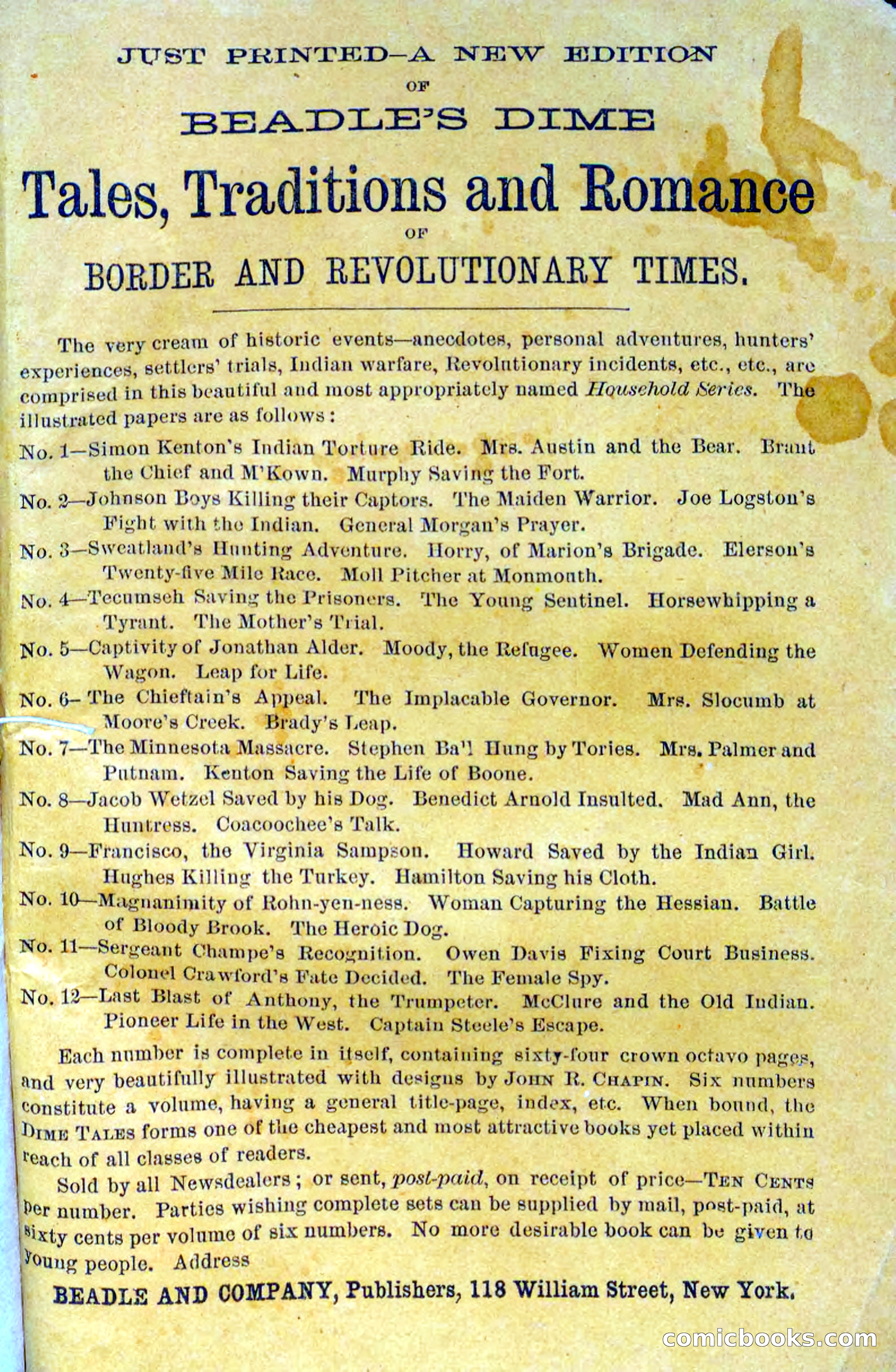 Beadle's Dime Novels No. 120: The Hunchback — page 99 of 100