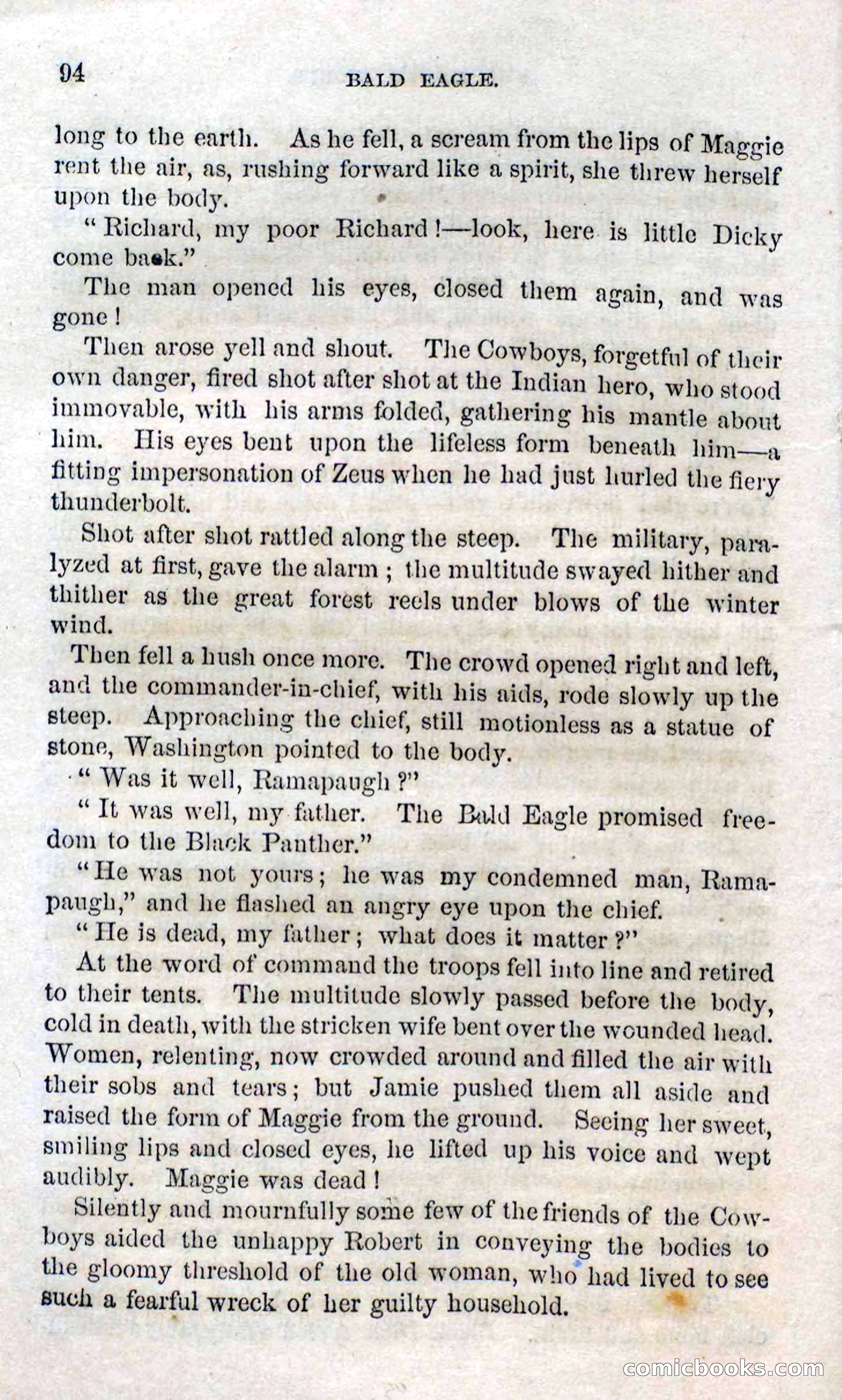 Beadle's Dime Novels No. 127: Bald Eagle — page 92 of 100