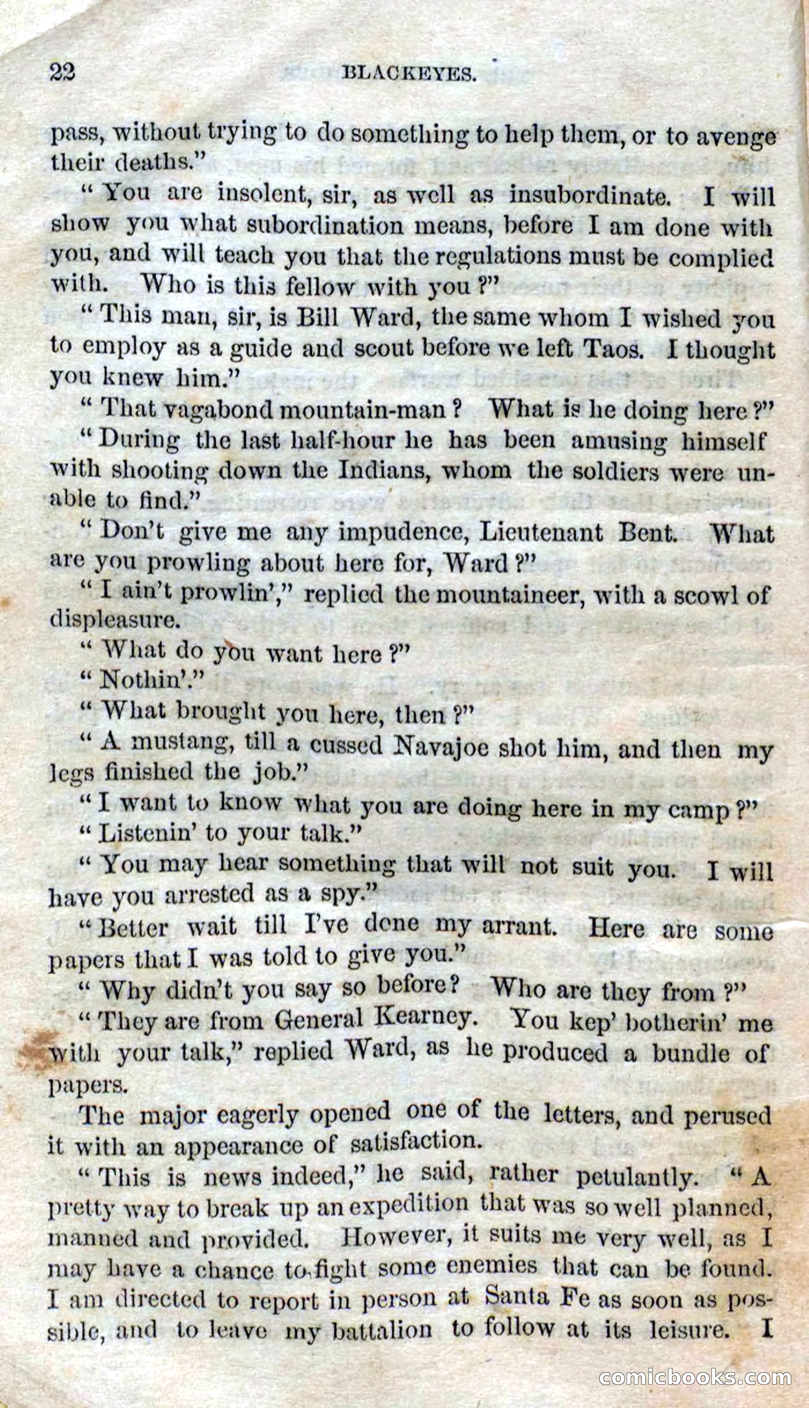 Beadle's Dime Novels No. 119: Blackeyes — page 20 of 100