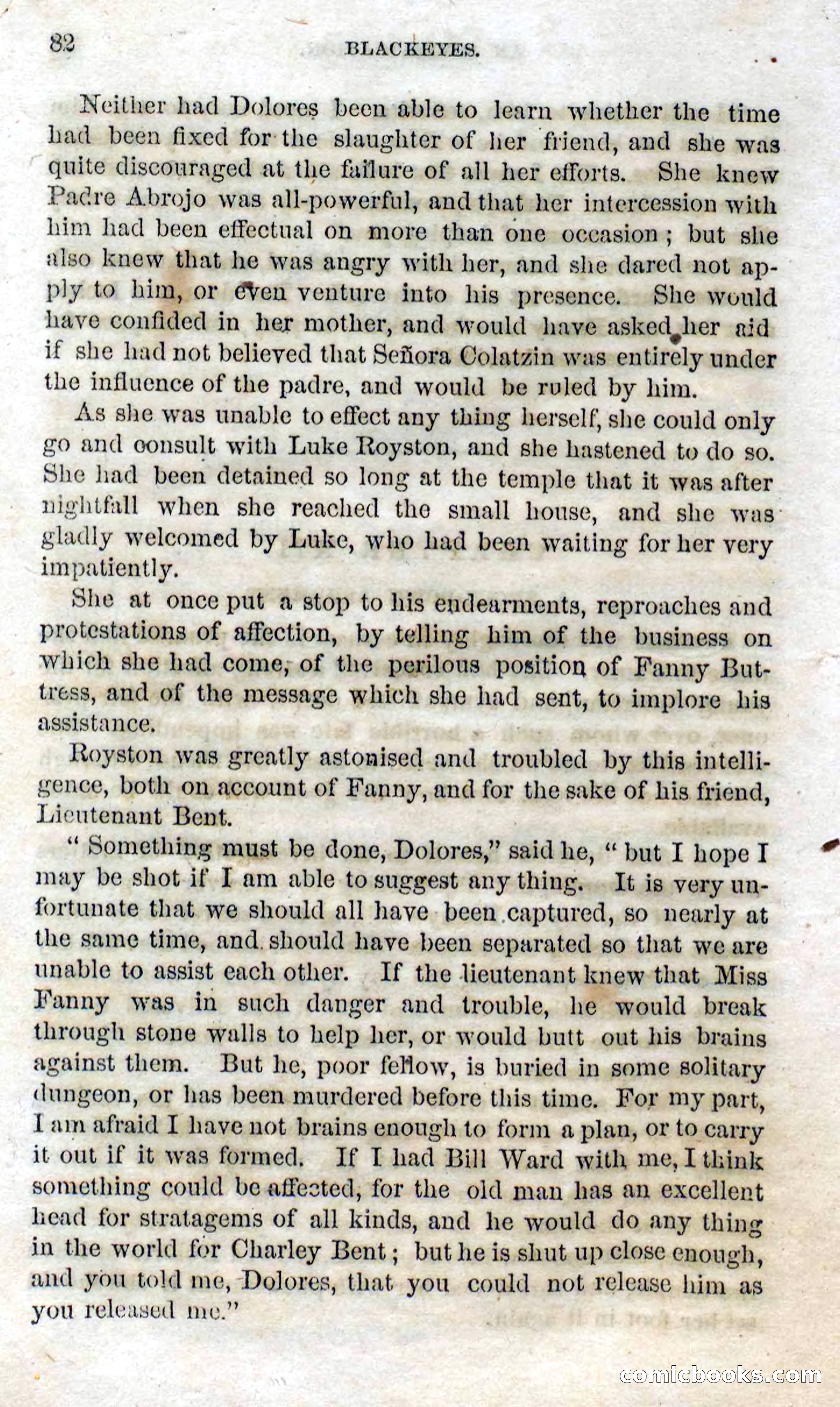Beadle's Dime Novels No. 119: Blackeyes — page 80 of 100