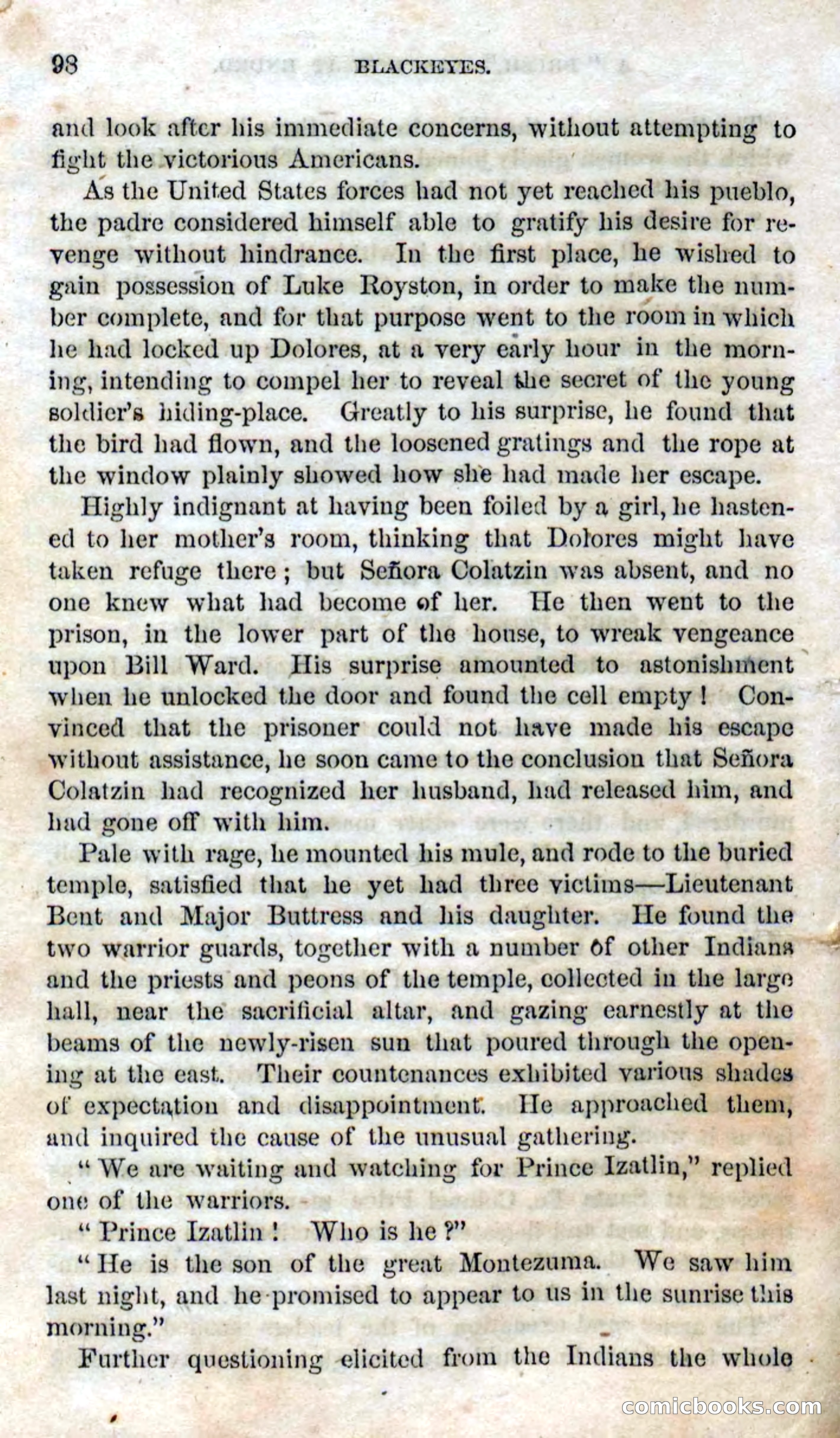 Beadle's Dime Novels No. 119: Blackeyes — page 96 of 100