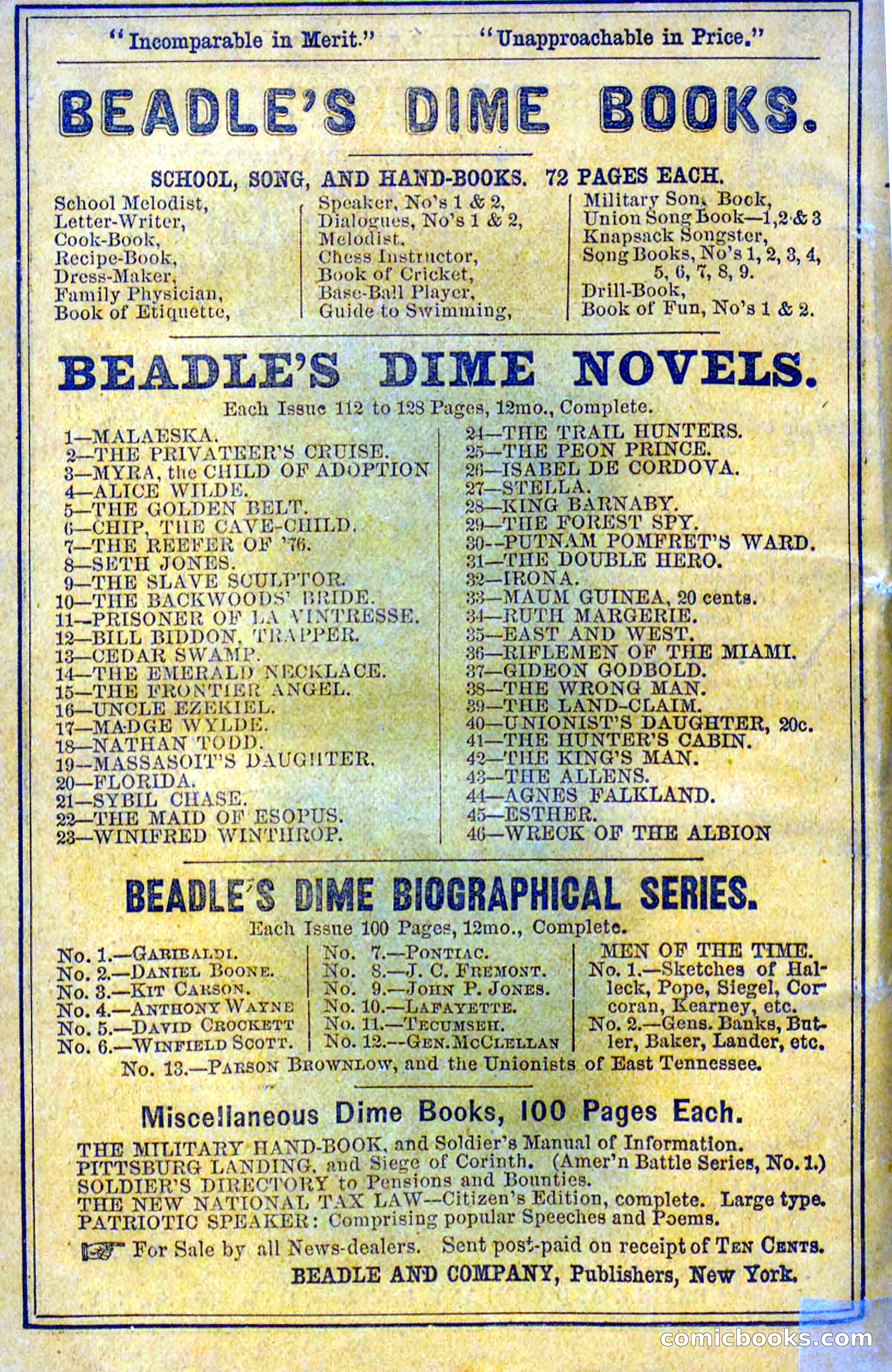 Beadle's Dime Novels No. 13 — page 104 of 108