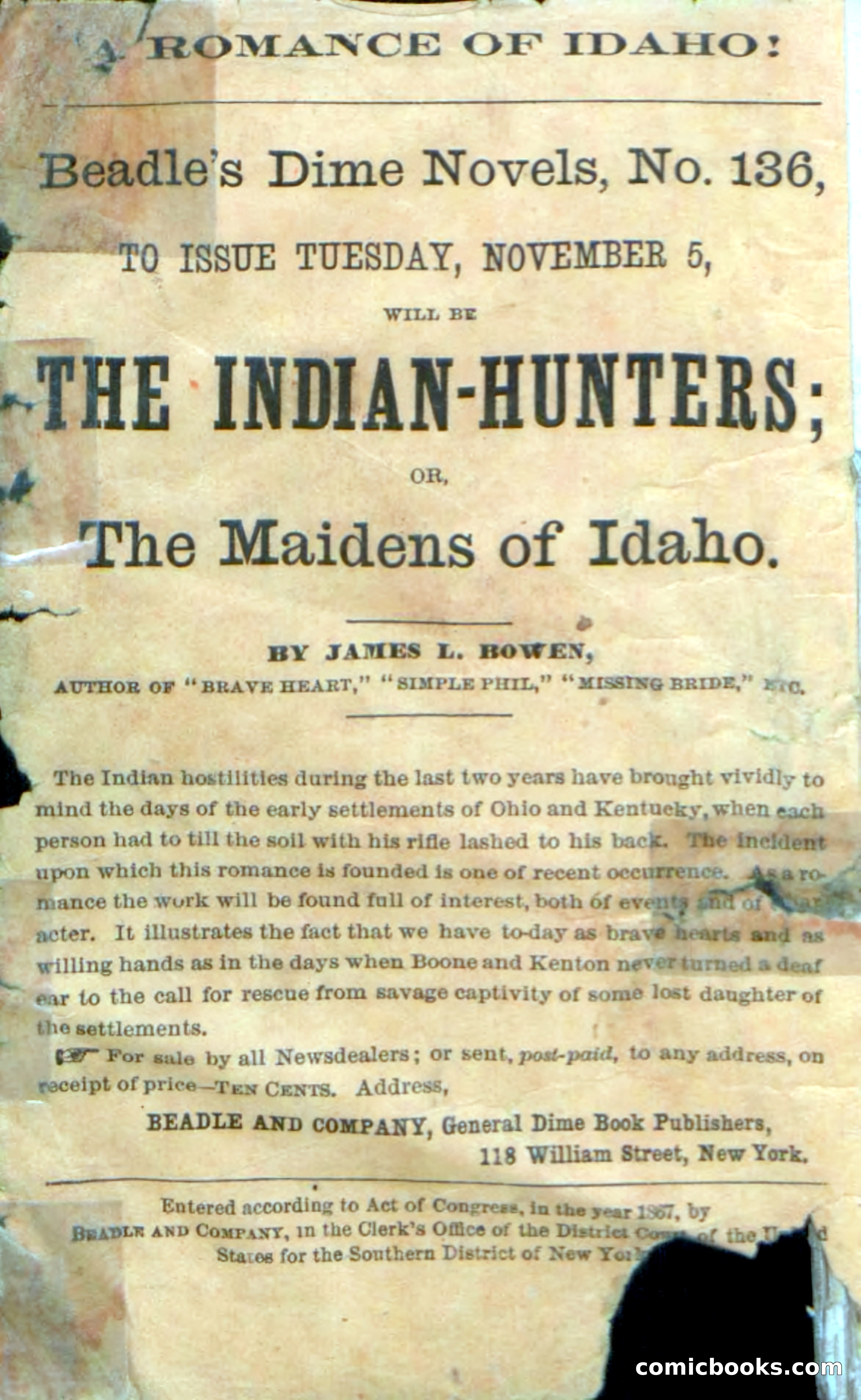 Beadle's Dime Novels No. 135: The Cherokee Chief — page 2 of 92