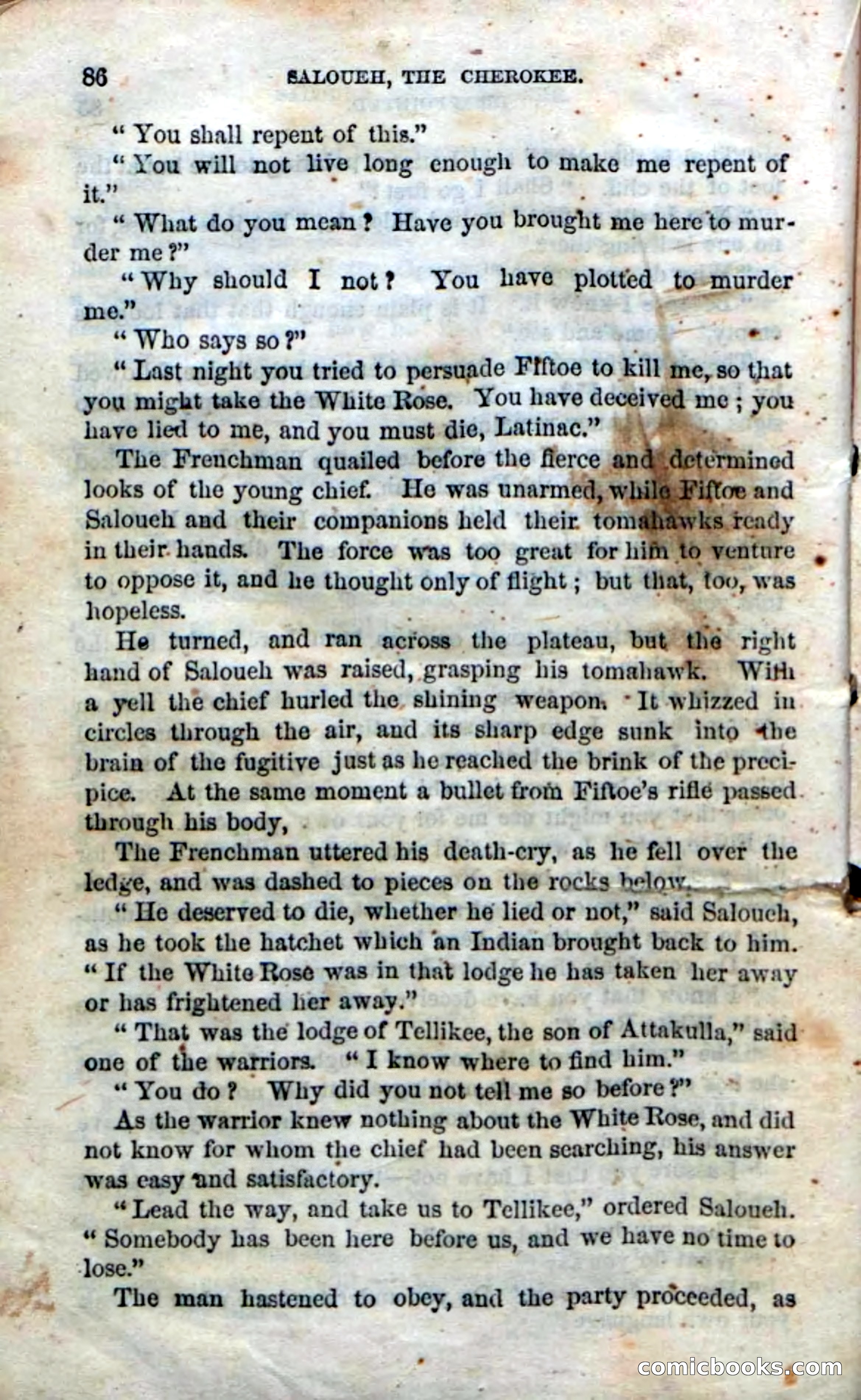 Beadle's Dime Novels No. 135: The Cherokee Chief — page 84 of 92