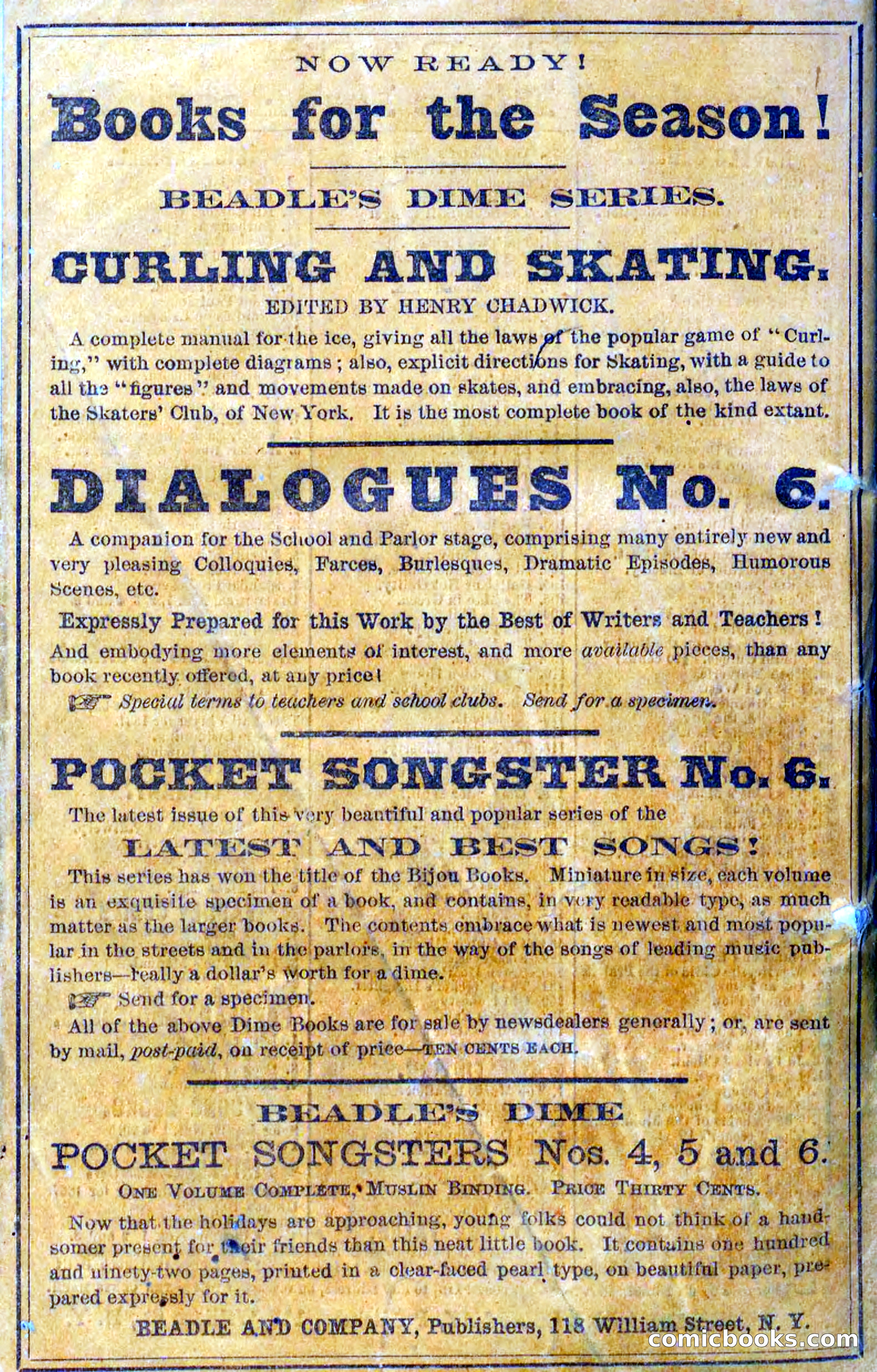 Beadle's Dime Novels No. 138: Tim, the Scout — page 100 of 100