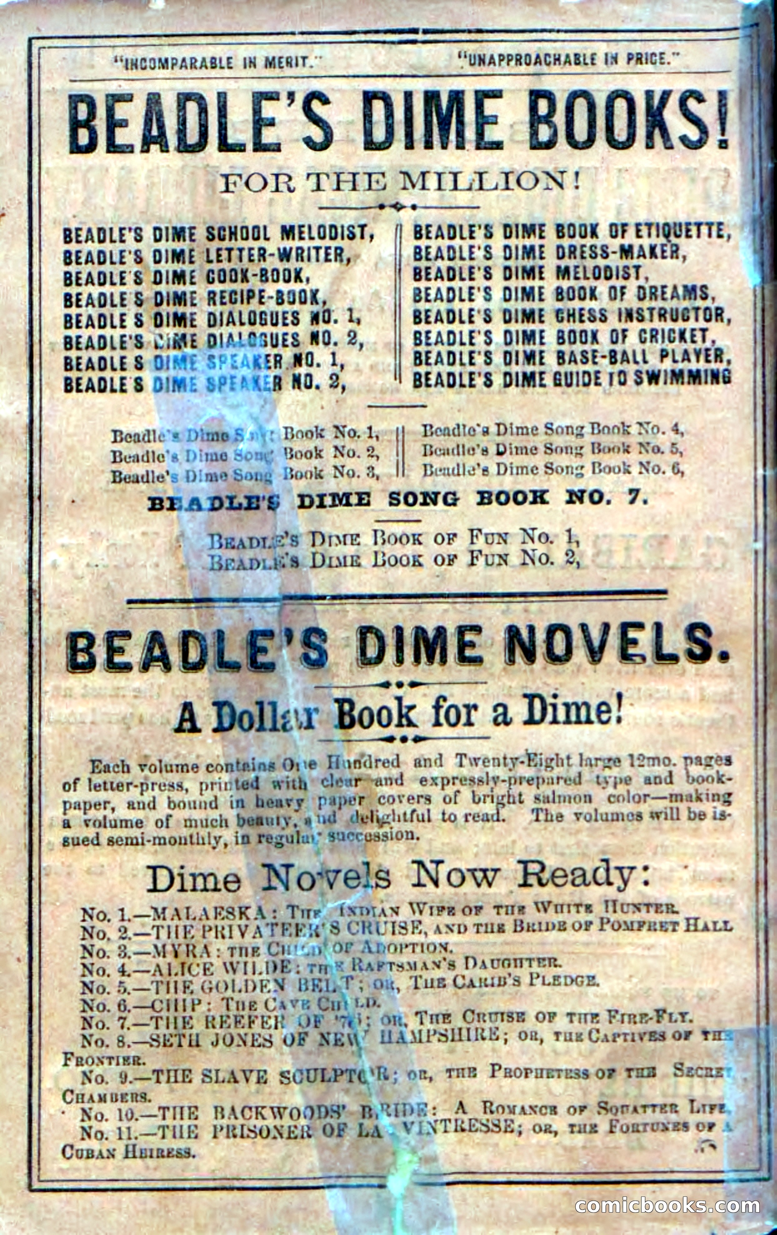 Beadle's Dime Novels No. 14 — page 116 of 116