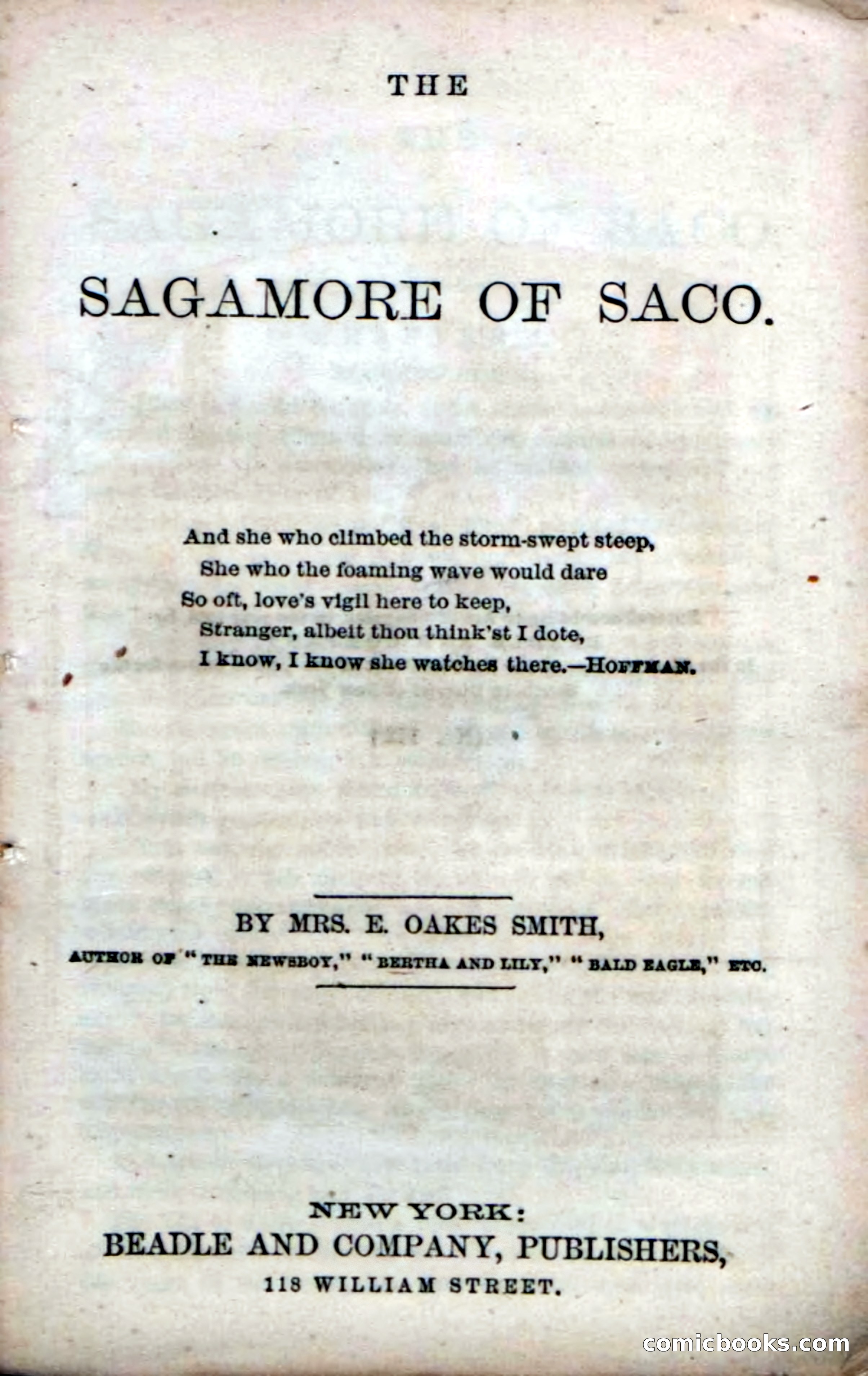 Beadle's Dime Novels No. 142: The Sagamore of Saco — page 5 of 116