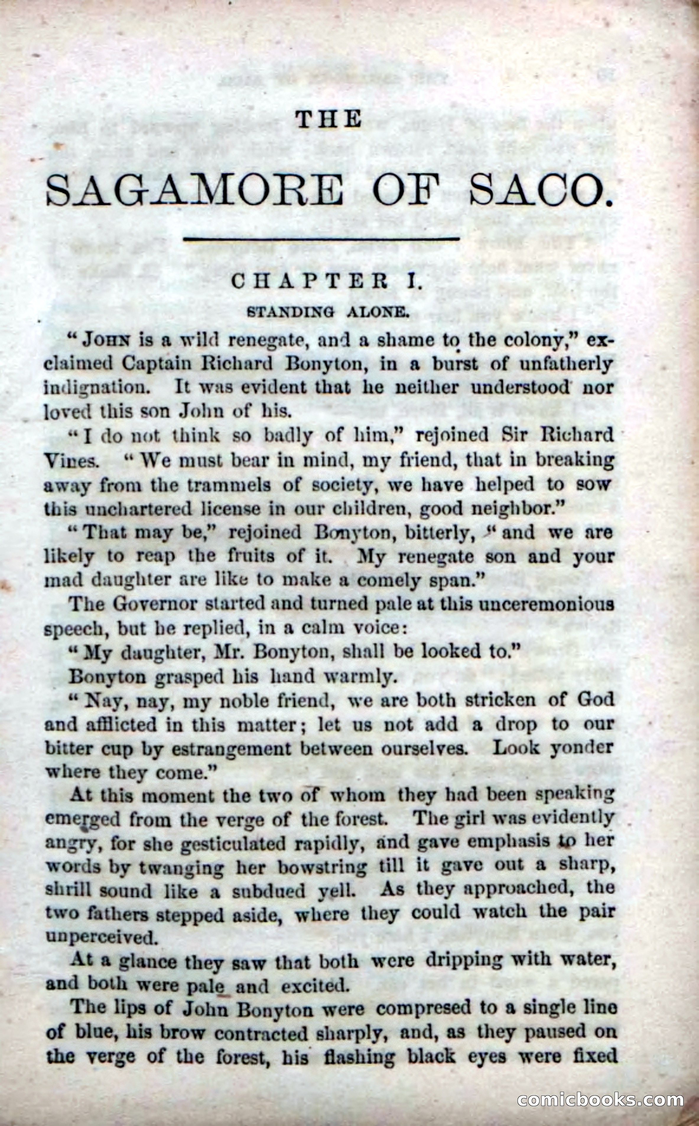 Beadle's Dime Novels No. 142: The Sagamore of Saco — page 7 of 116