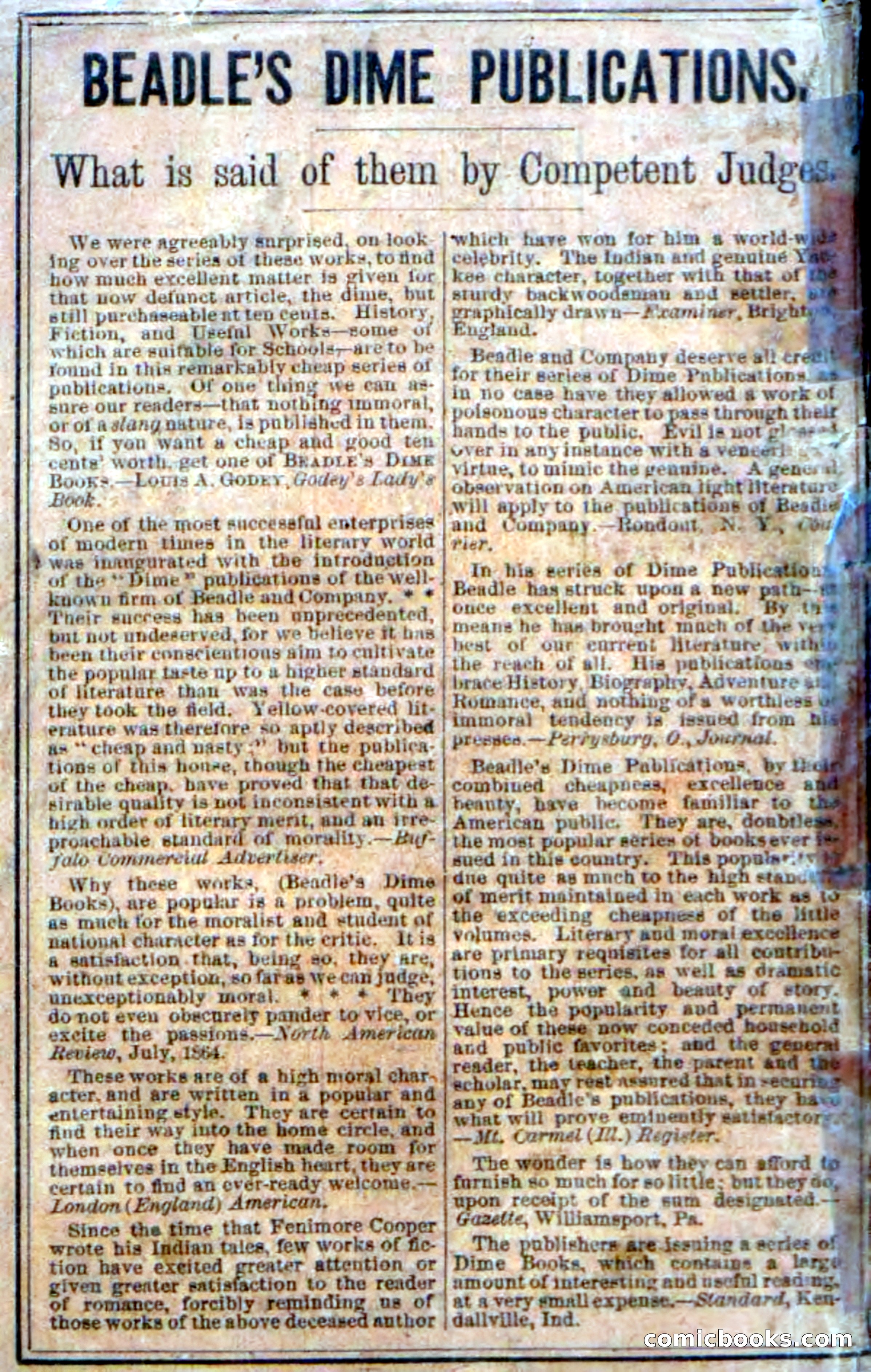 Beadle's Dime Novels No. 142: The Sagamore of Saco — page 116 of 116