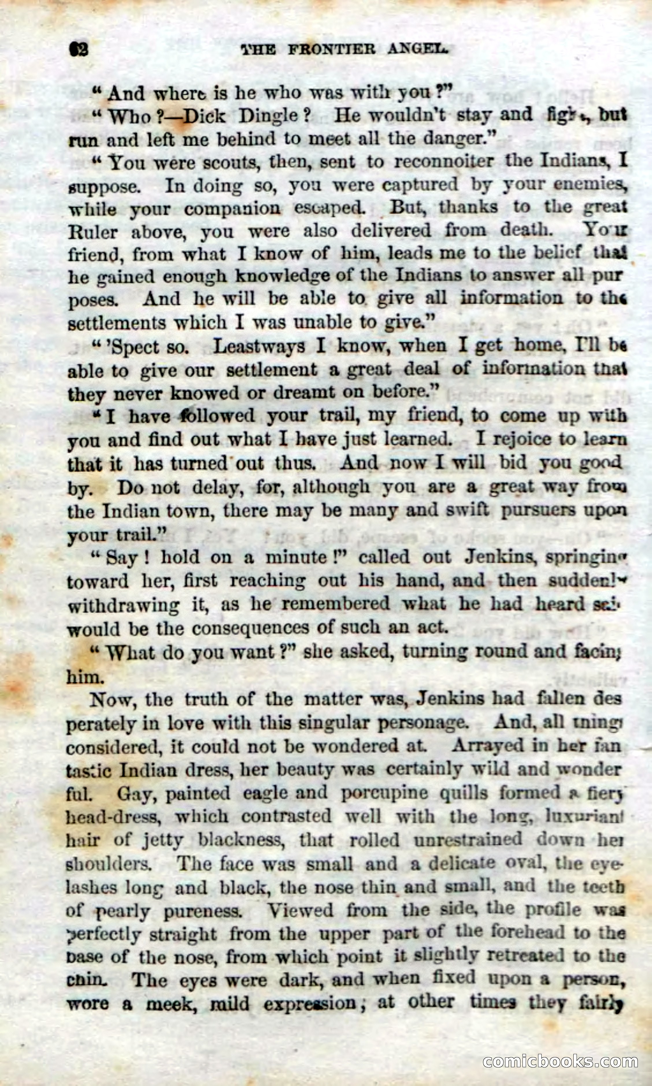 Beadle's Dime Novels No. 15: The Frontier Angel — page 64: Pulp Fiction, 1861