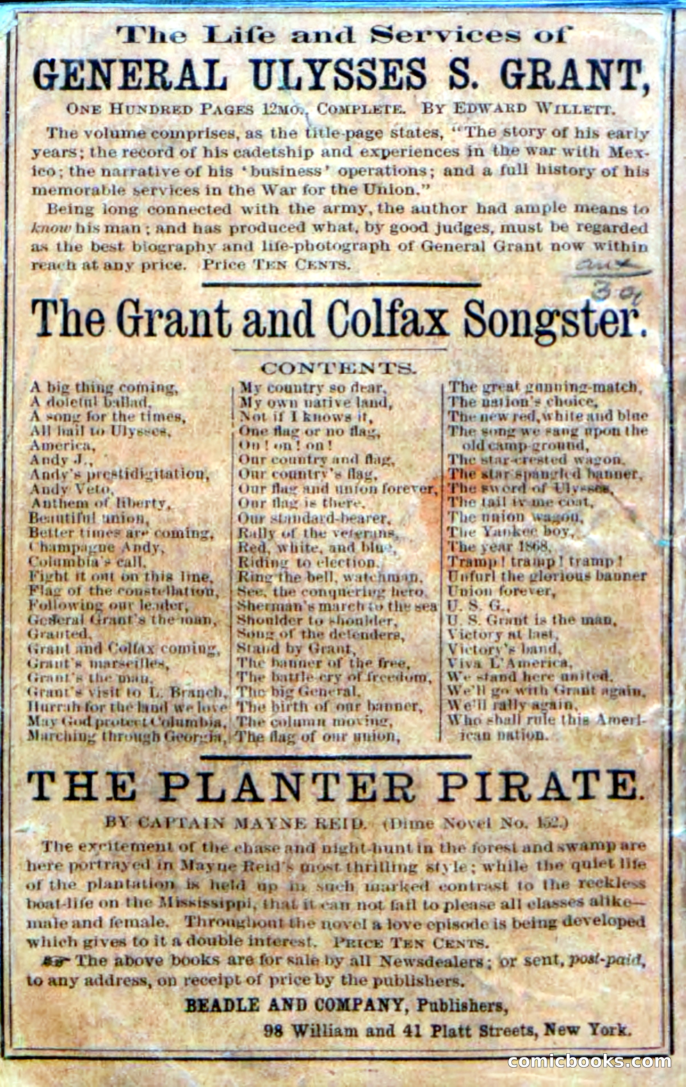 Beadle's Dime Novels No. 153: Mohawk Nat — page 116 of 116